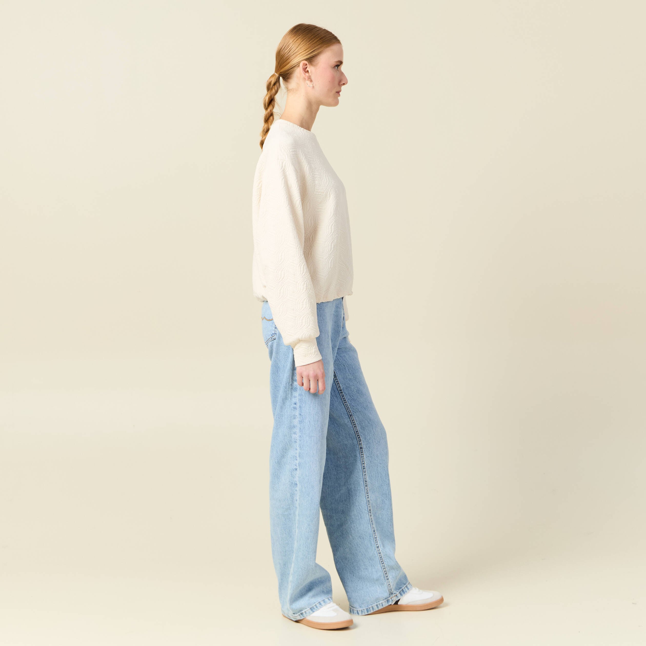 sweat manches longues ecru femme Sweat manches longues ecru femme