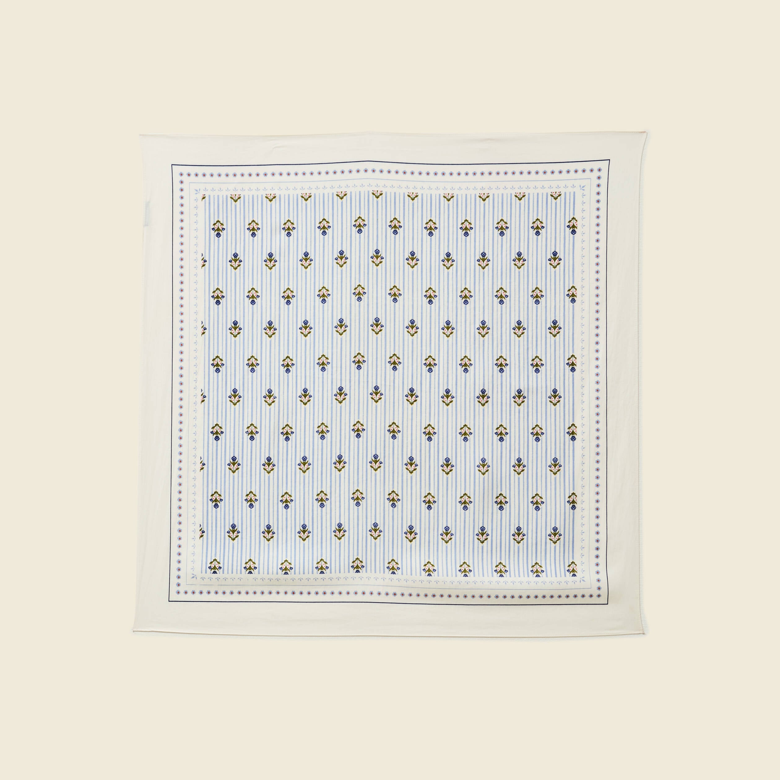 Foulard &agrave; motifs ivoire femme