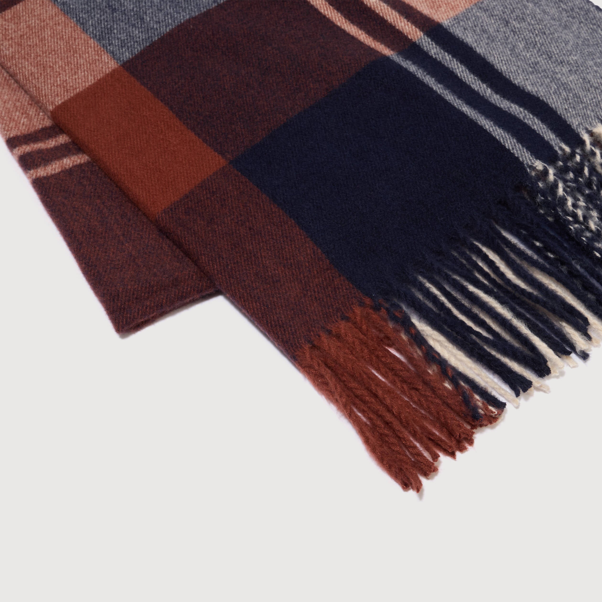 Plaid marron fonc&eacute; homme