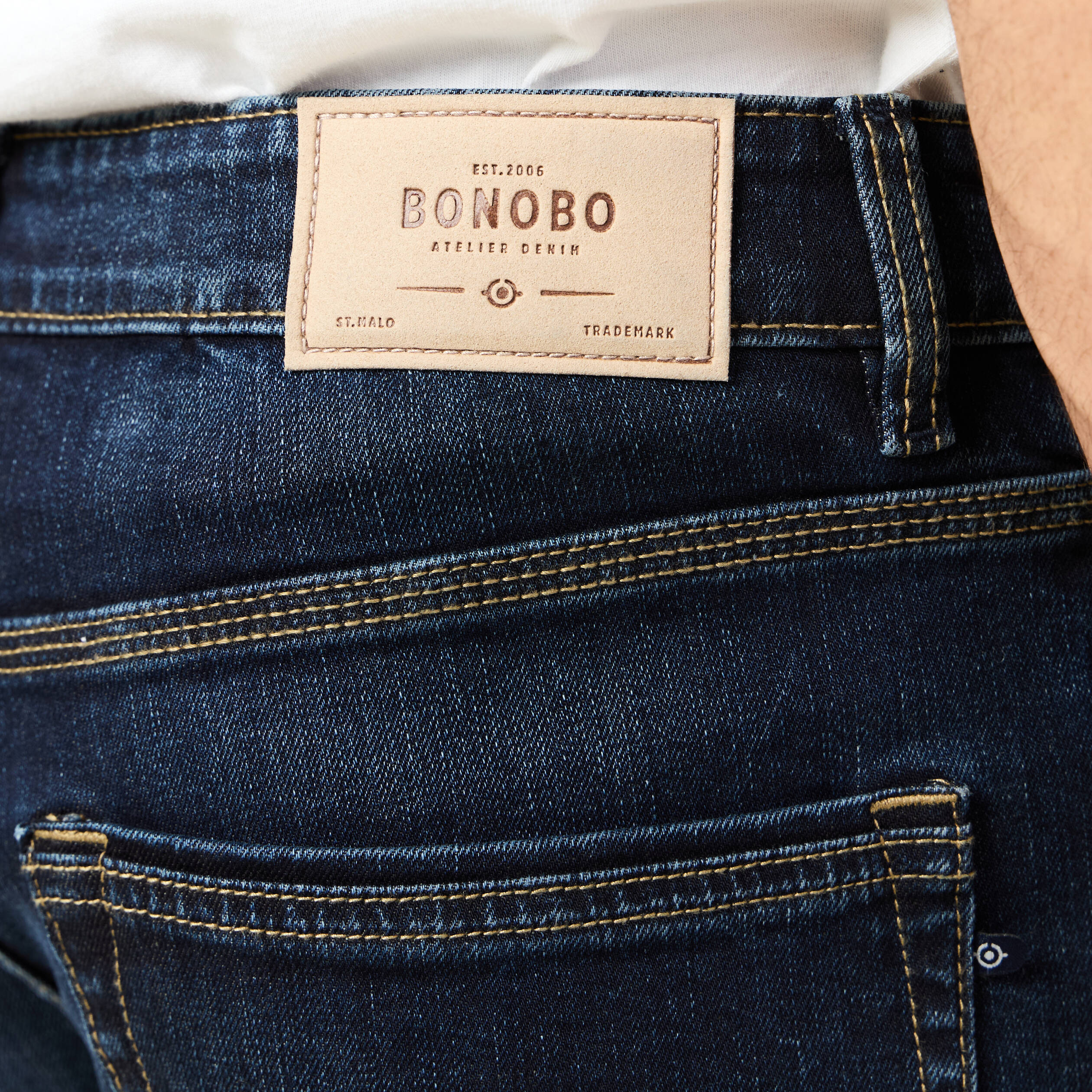 Jeans regular longueur 34 denim brut homme