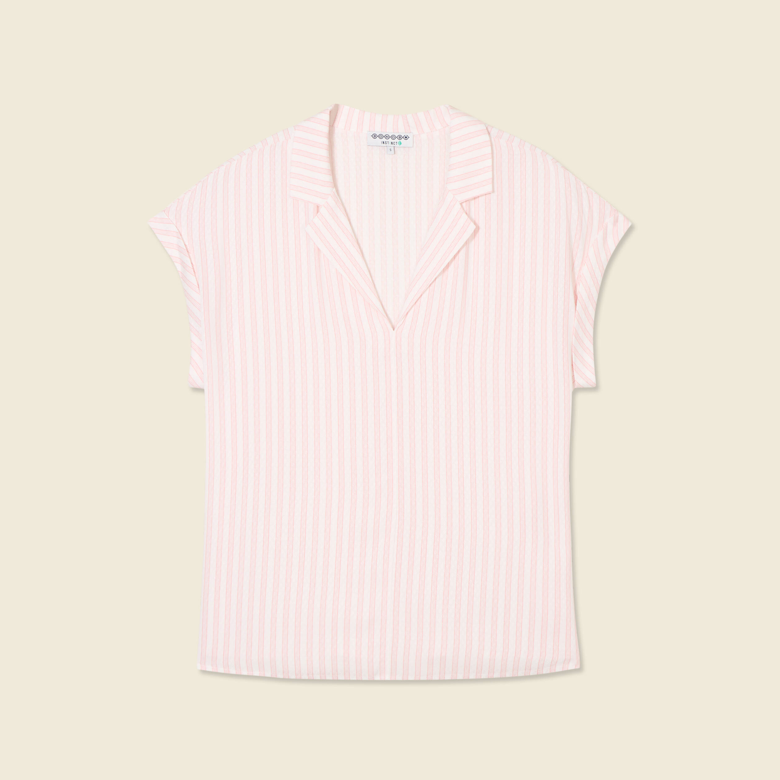 blouse eco responsable rose clair femme Blouse éco-responsable rose clair femme