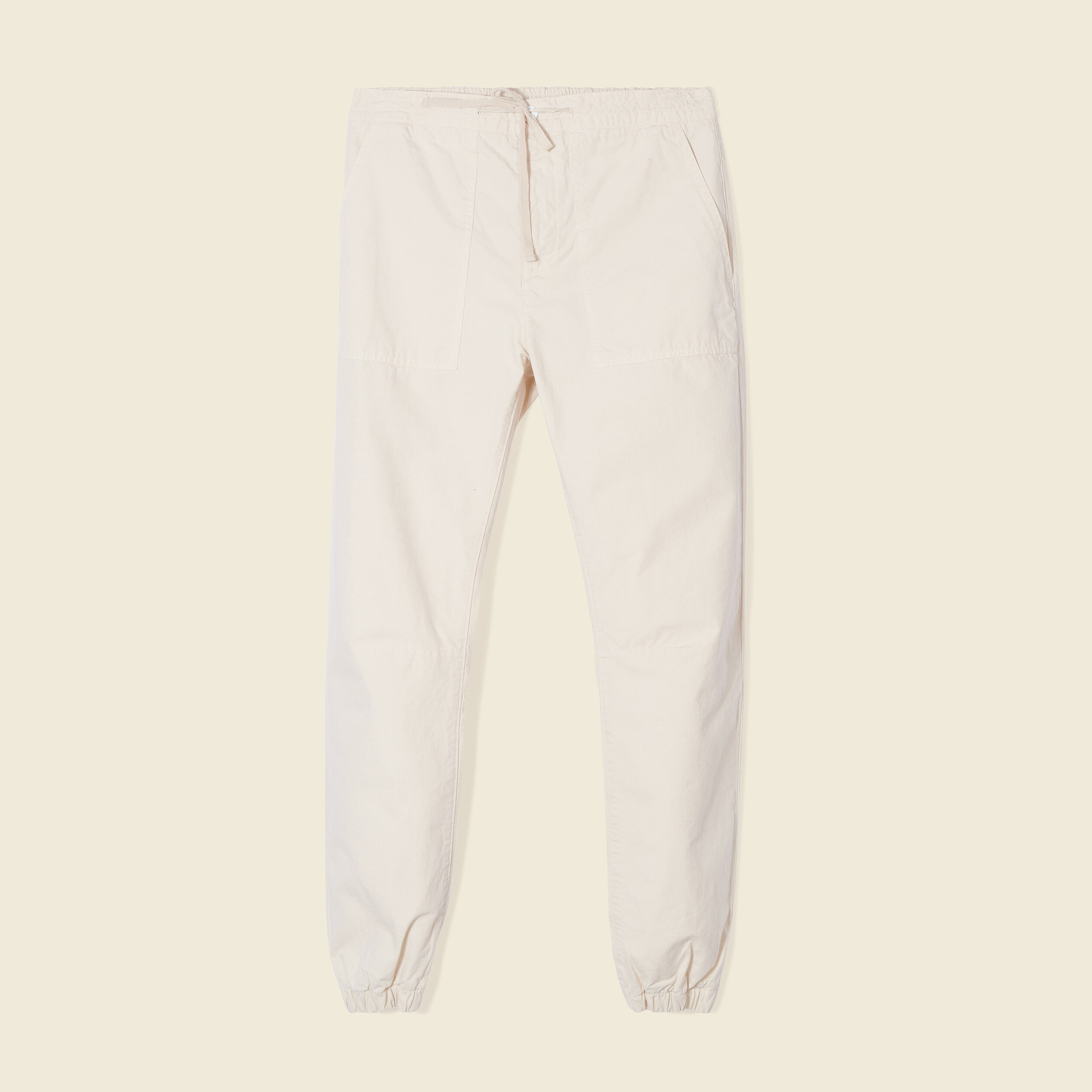 jogger droit bas resserre beige homme Jogger droit bas resserré beige homme