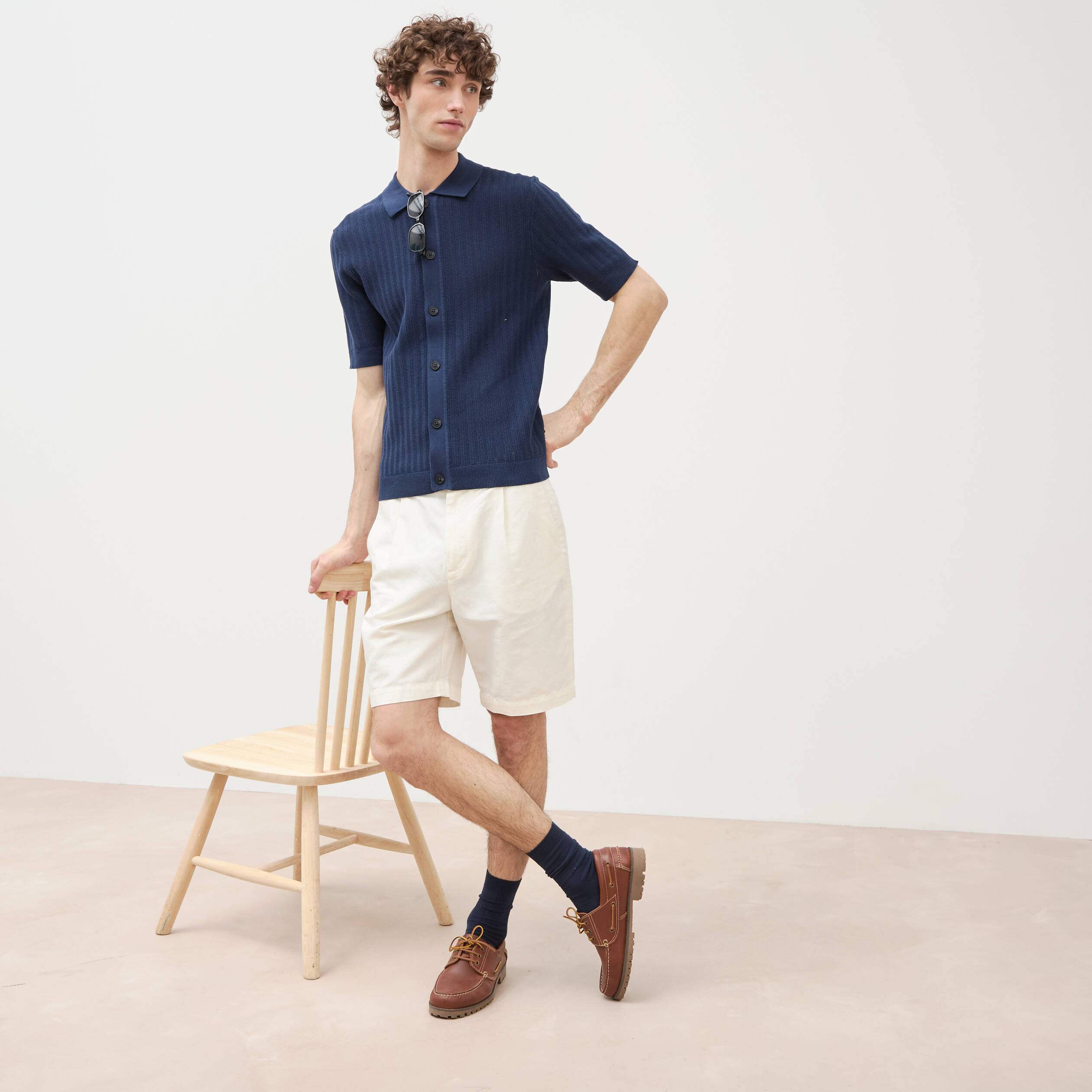 Bermuda ecru homme