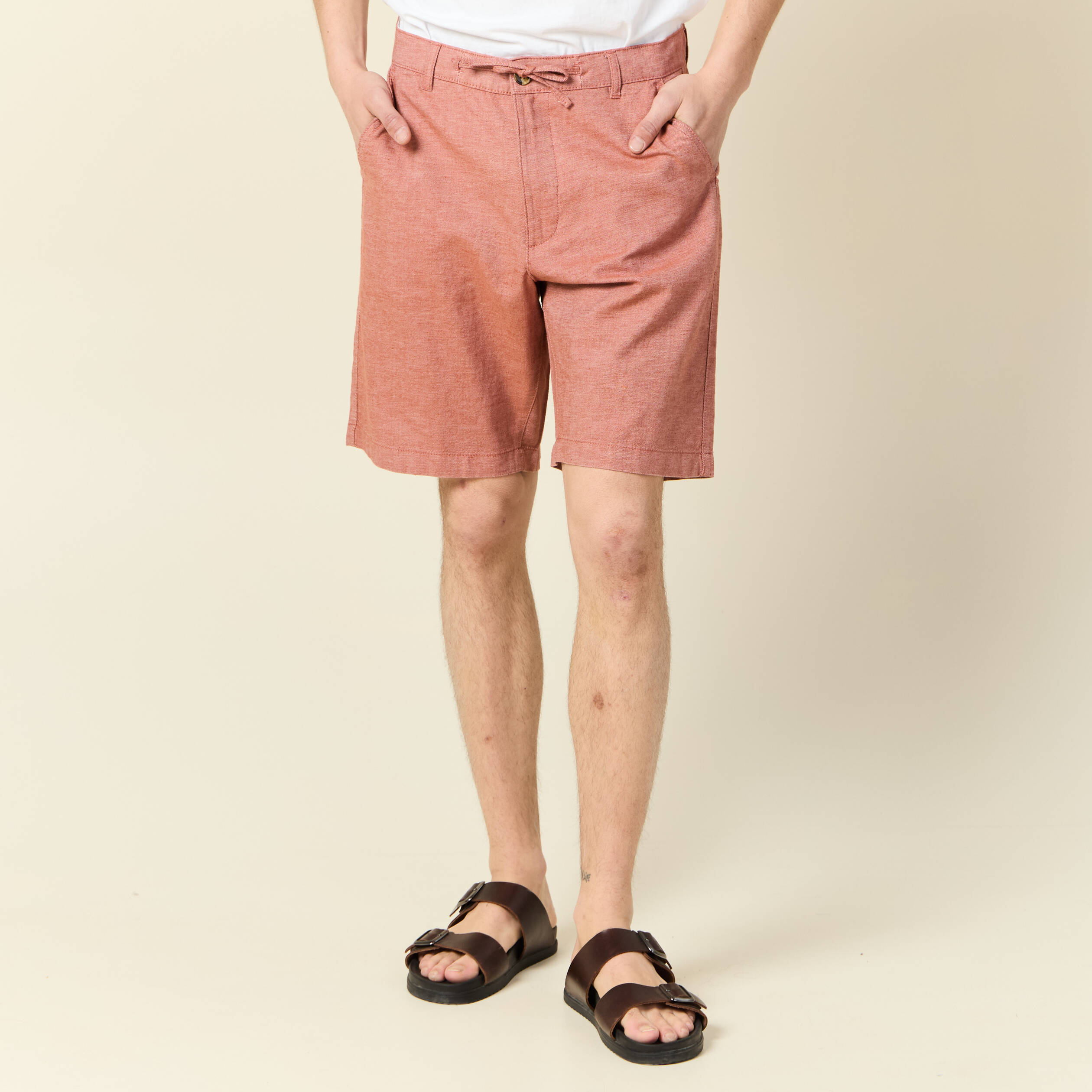 bermuda droit marron cognac homme Bermuda droit marron cognac homme