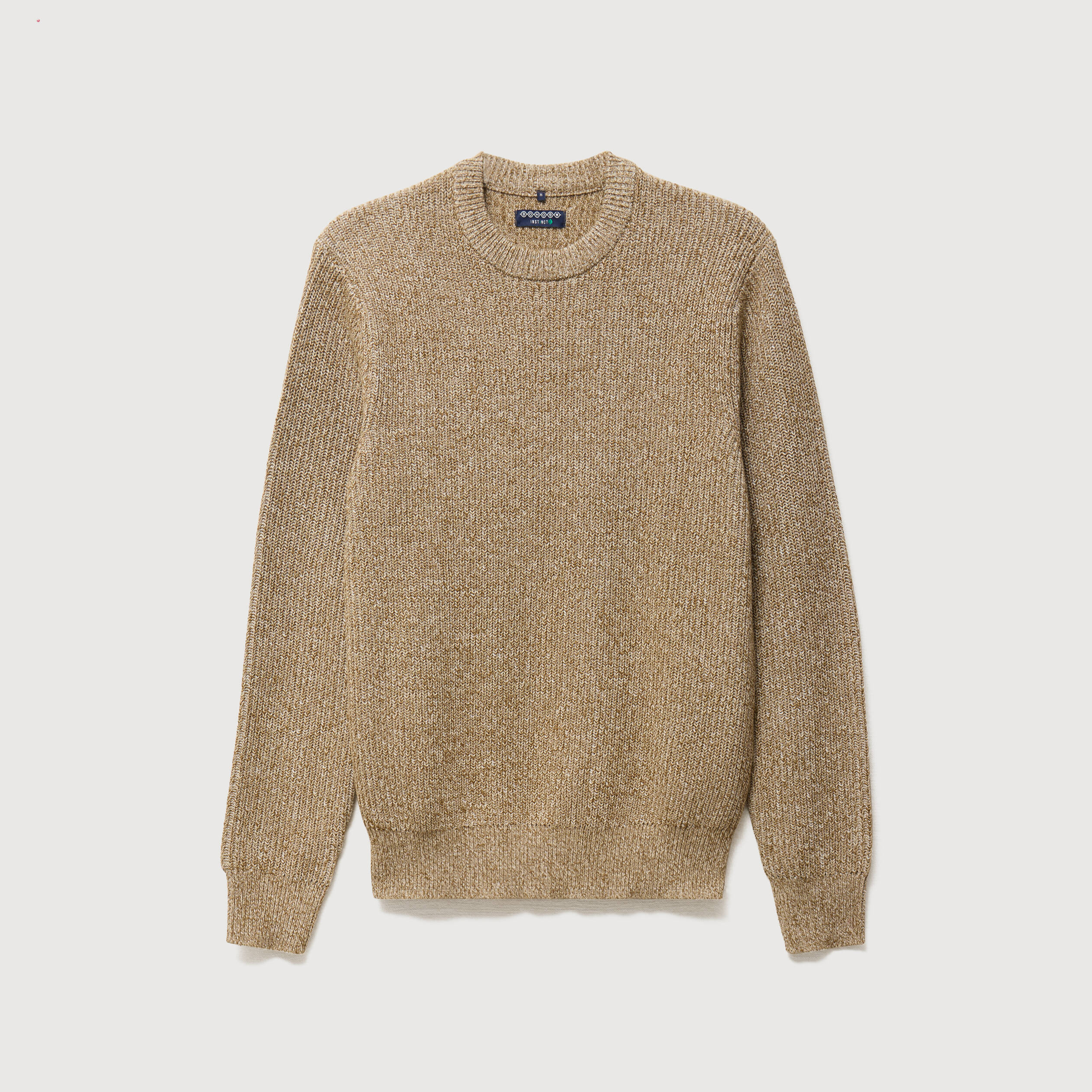 Pull manches longues camel homme