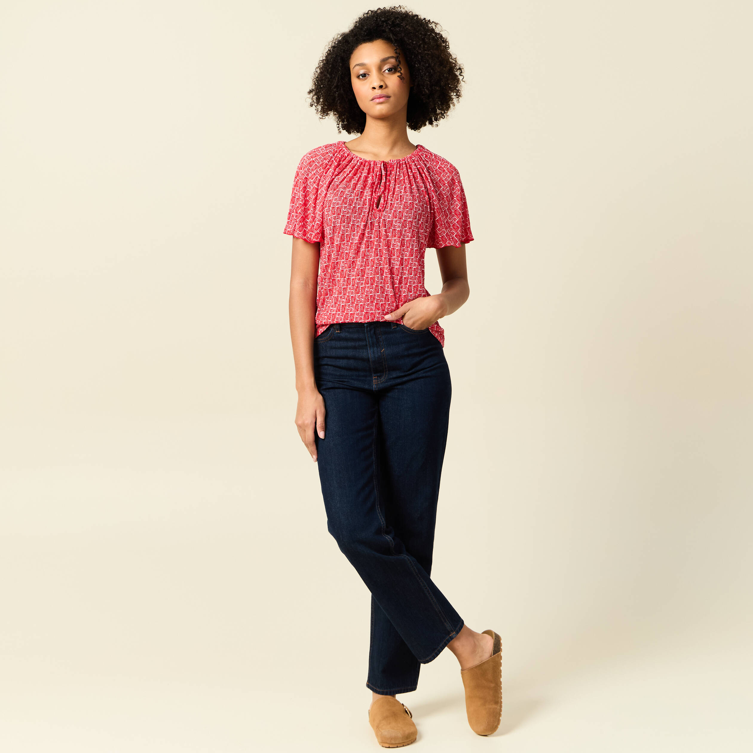 t shirt manches courtes rouge femme T-shirt manches courtes rouge femme