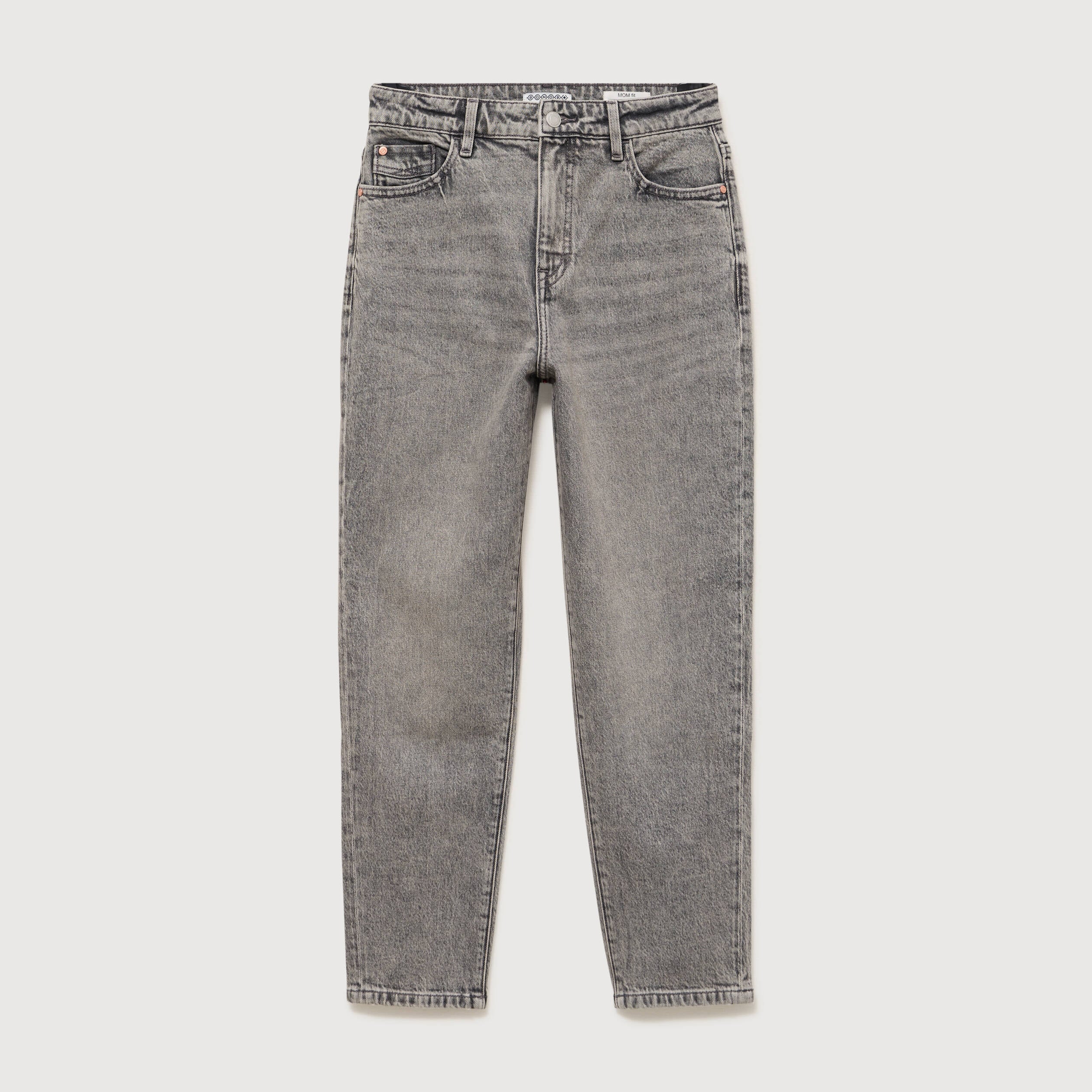 Jeans mom 7/8&egrave;me denim gris femme