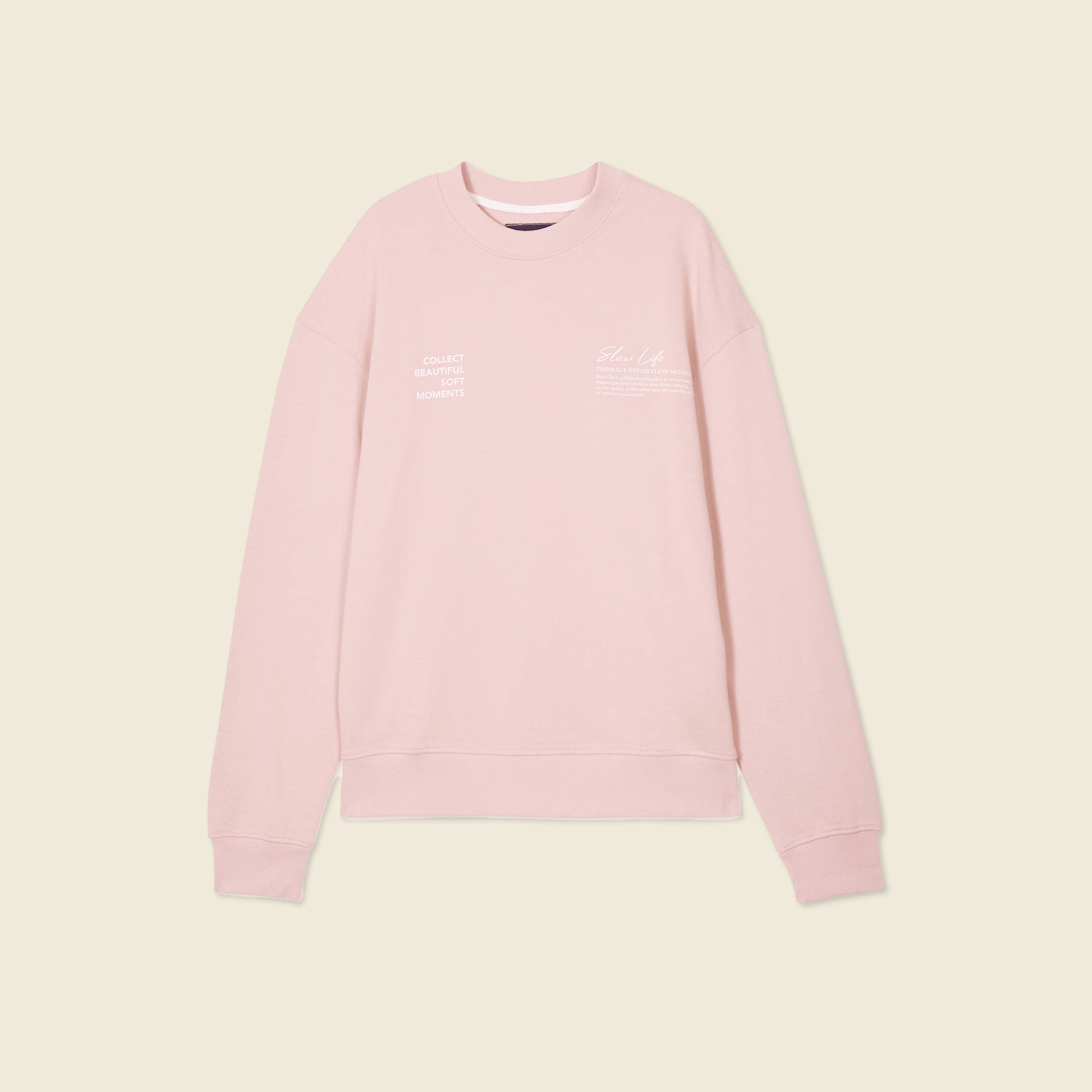sweat manches longues rose pastel homme Sweat manches longues rose pastel homme