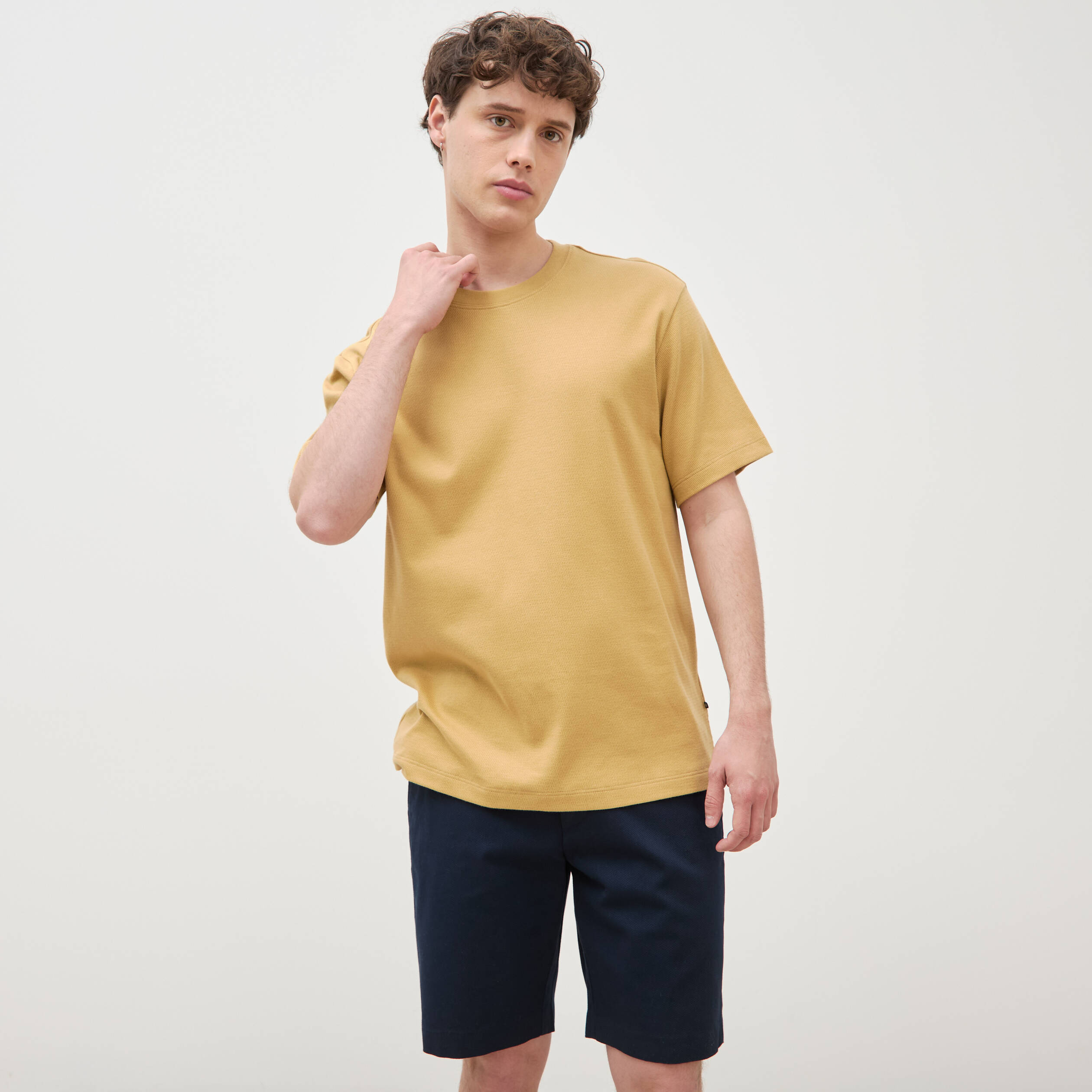 T-shirt manches courtes beige homme