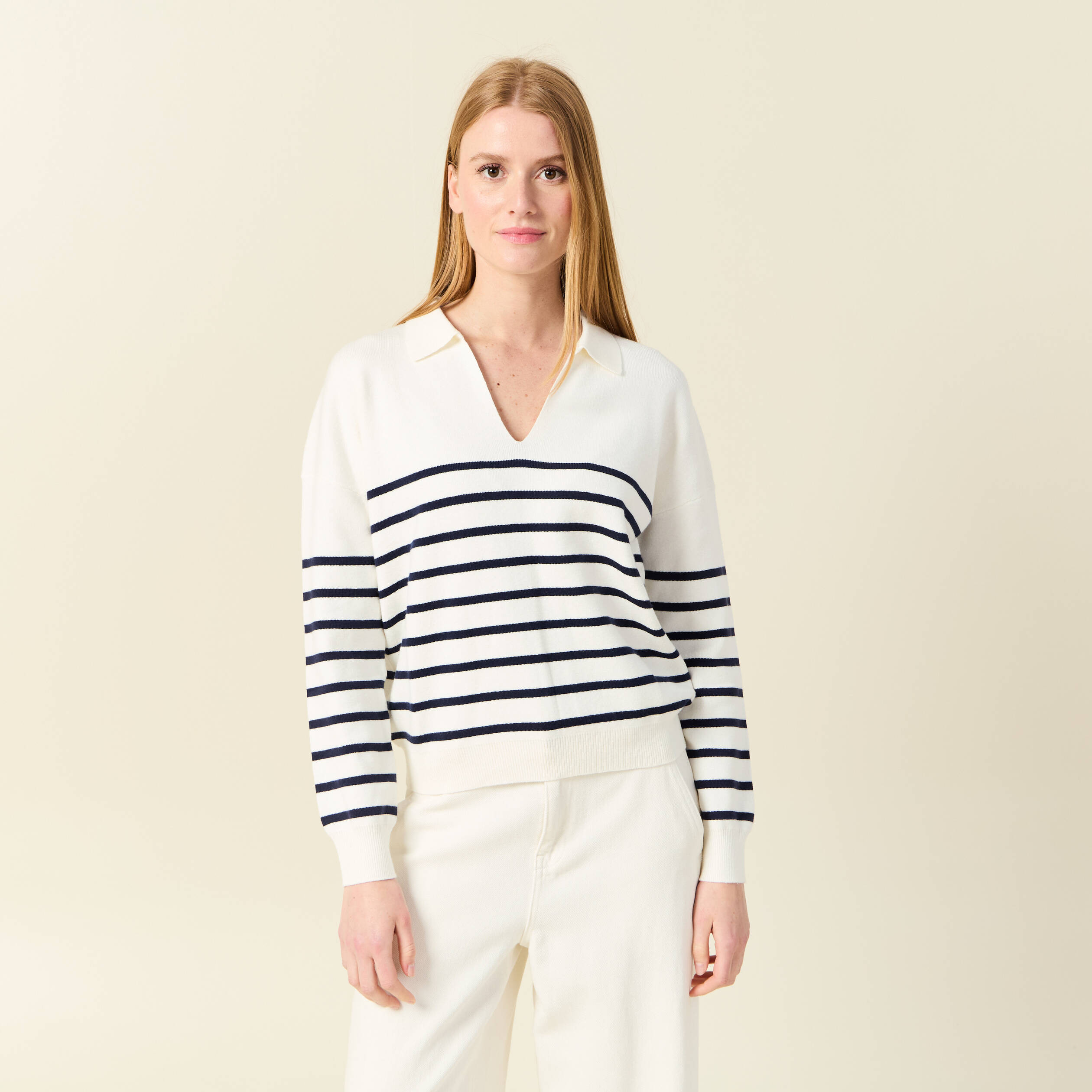 pull eco responsable ecru femme Pull éco-responsable ecru femme