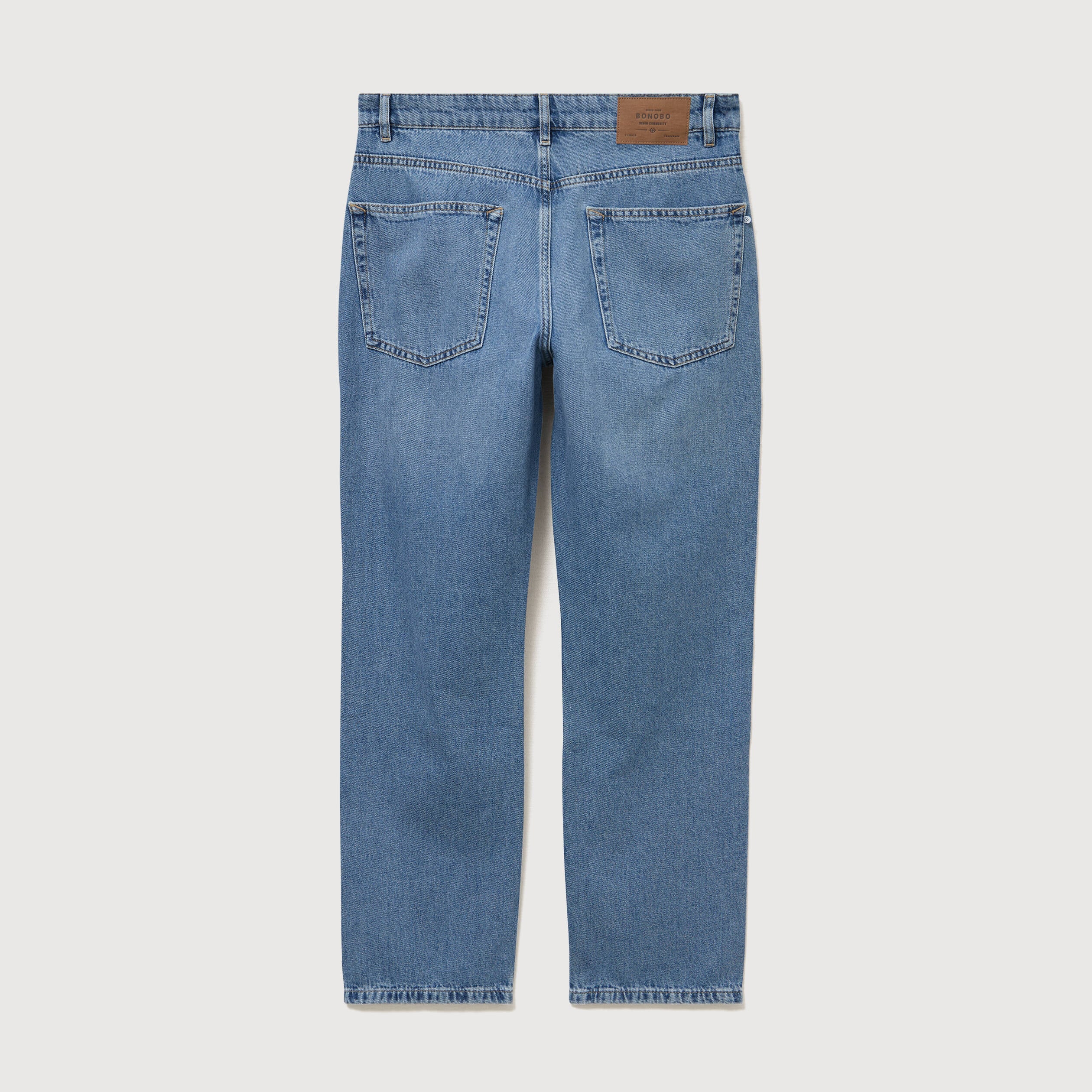 Jeans regular longueur 32 denim bleach homme