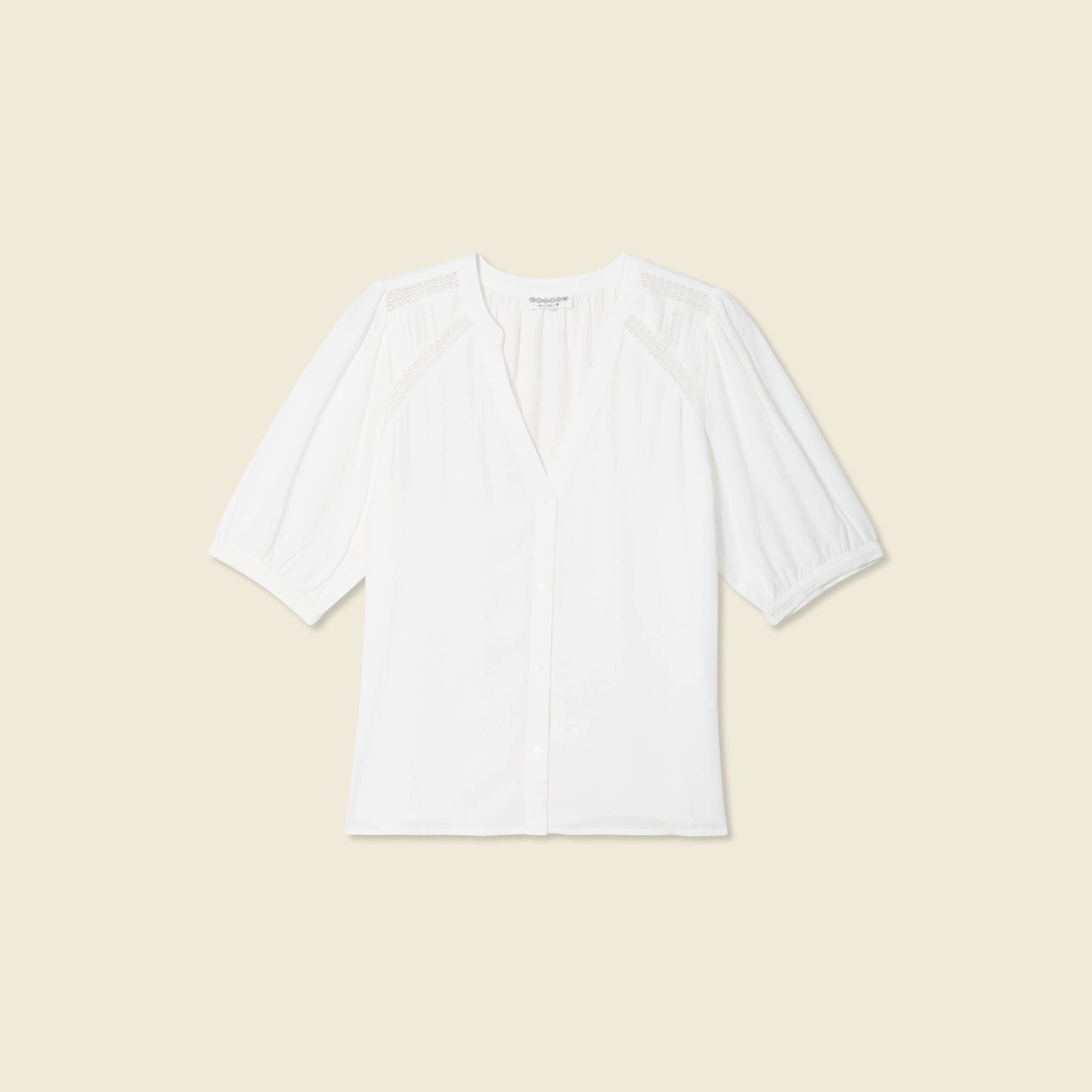 chemise manches courtes ecru femme Chemise manches courtes ecru femme