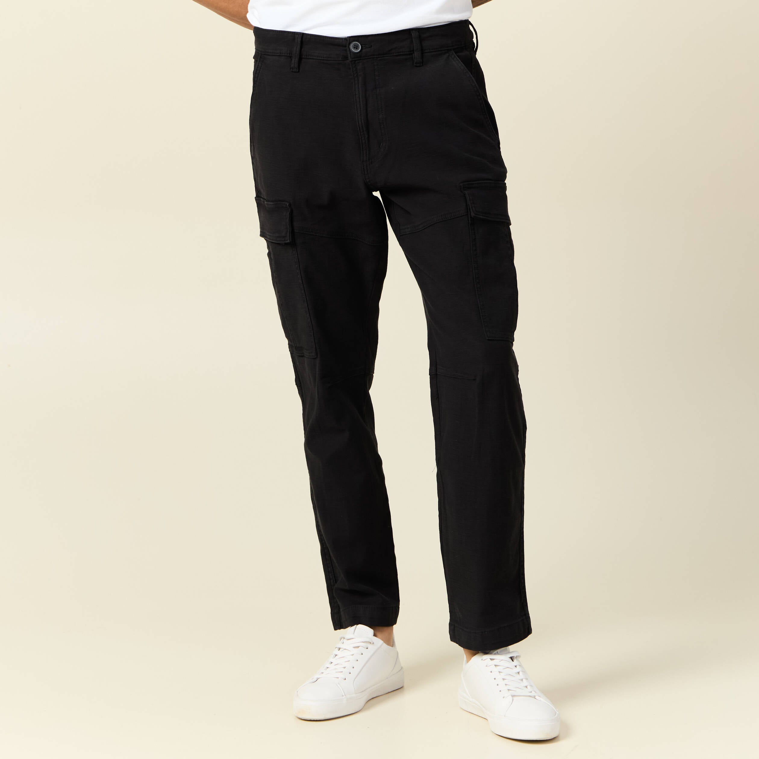 Pantalon cargo noir homme