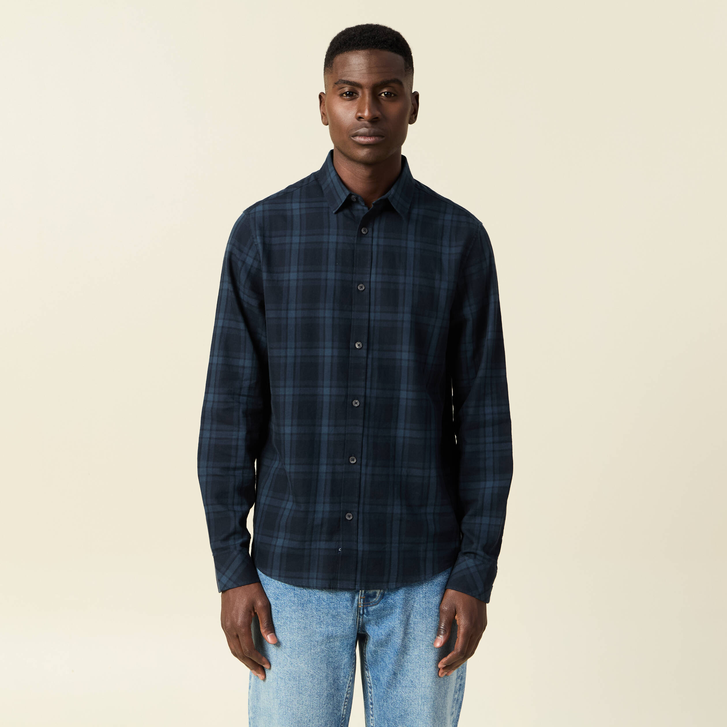 chemise manches longues bleu marine homme Chemise manches longues bleu marine homme