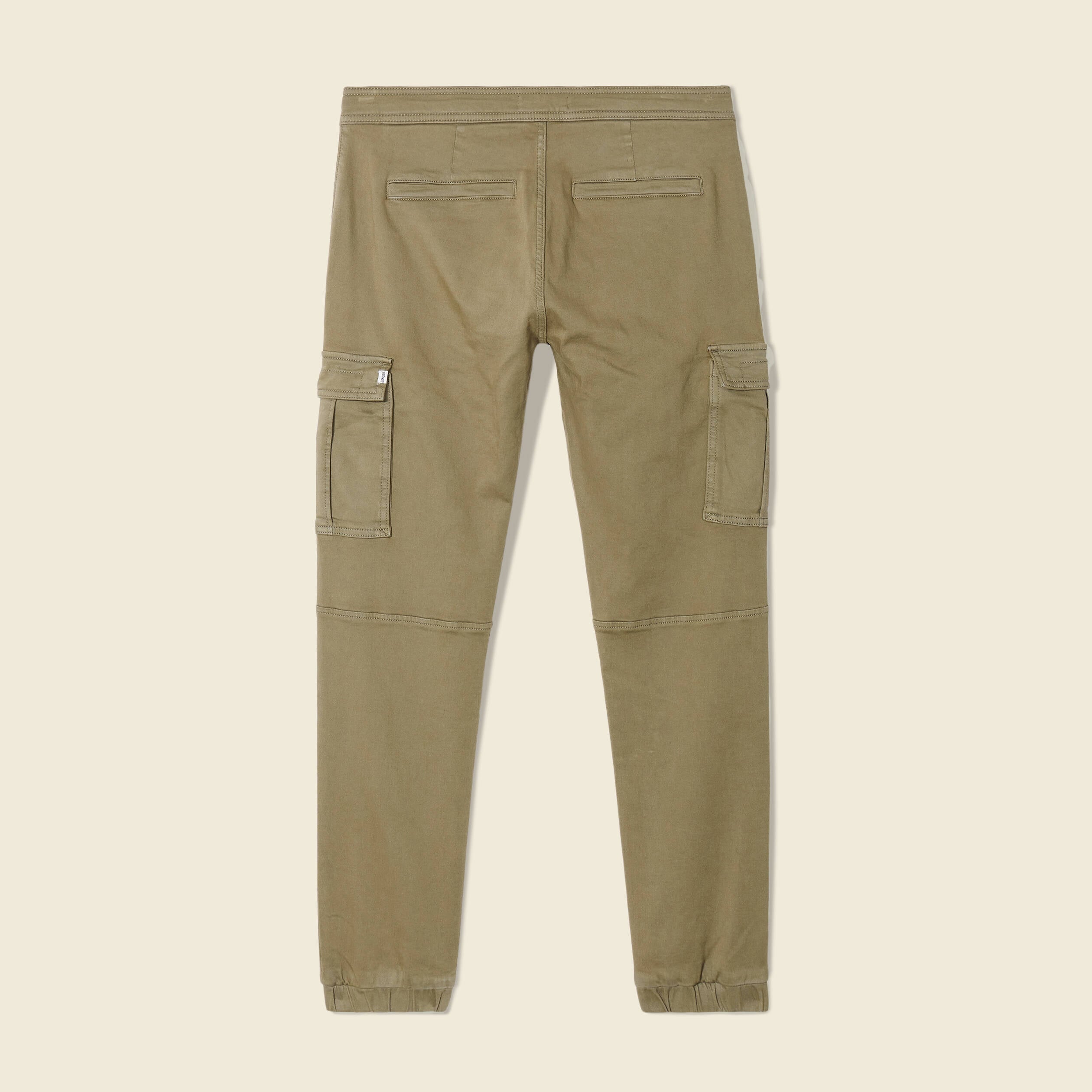 Pantalon battle bas resserr&eacute; vert kaki homme