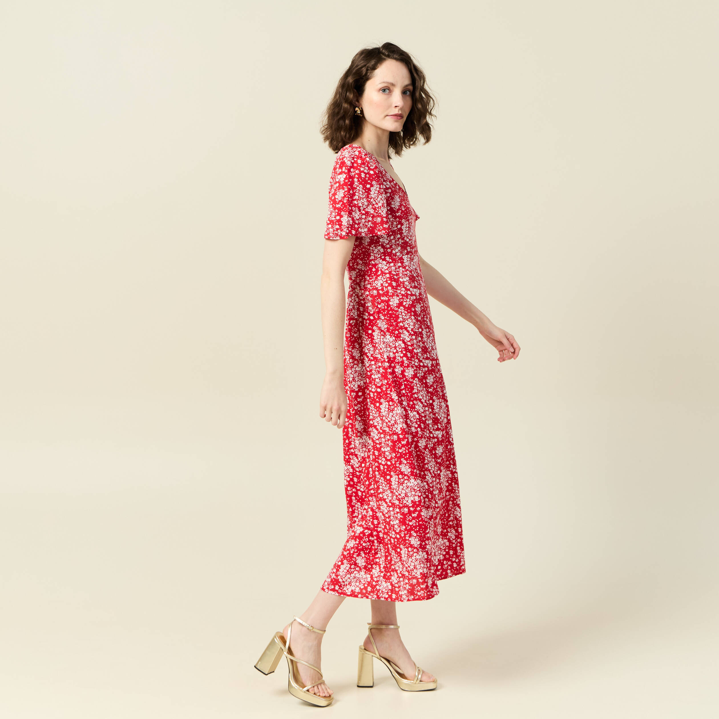 robe longue eco responsable rouge femme Robe longue éco-responsable rouge femme