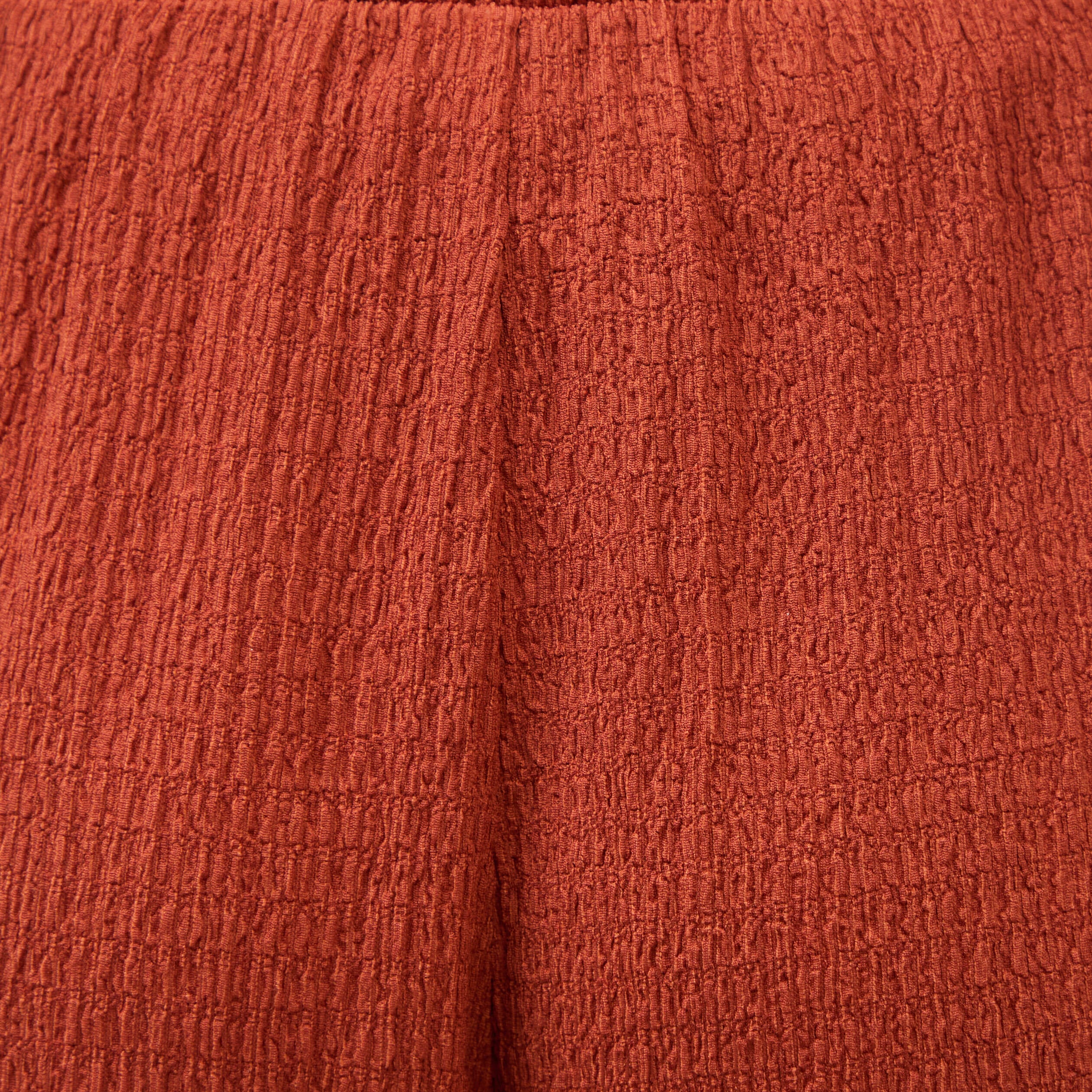 Pantalon loose avec ceinture marron cognac femme