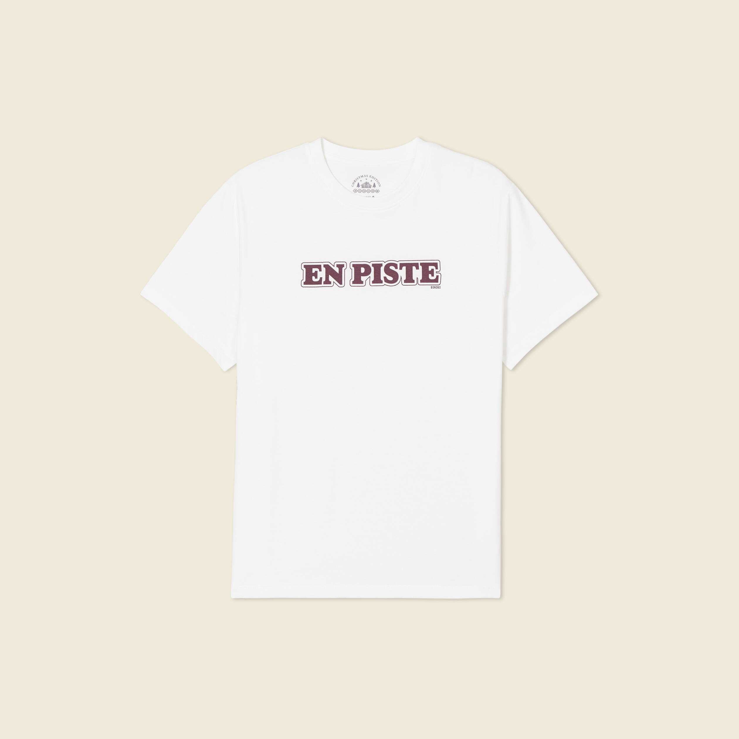 T-shirt manches courtes ecru homme