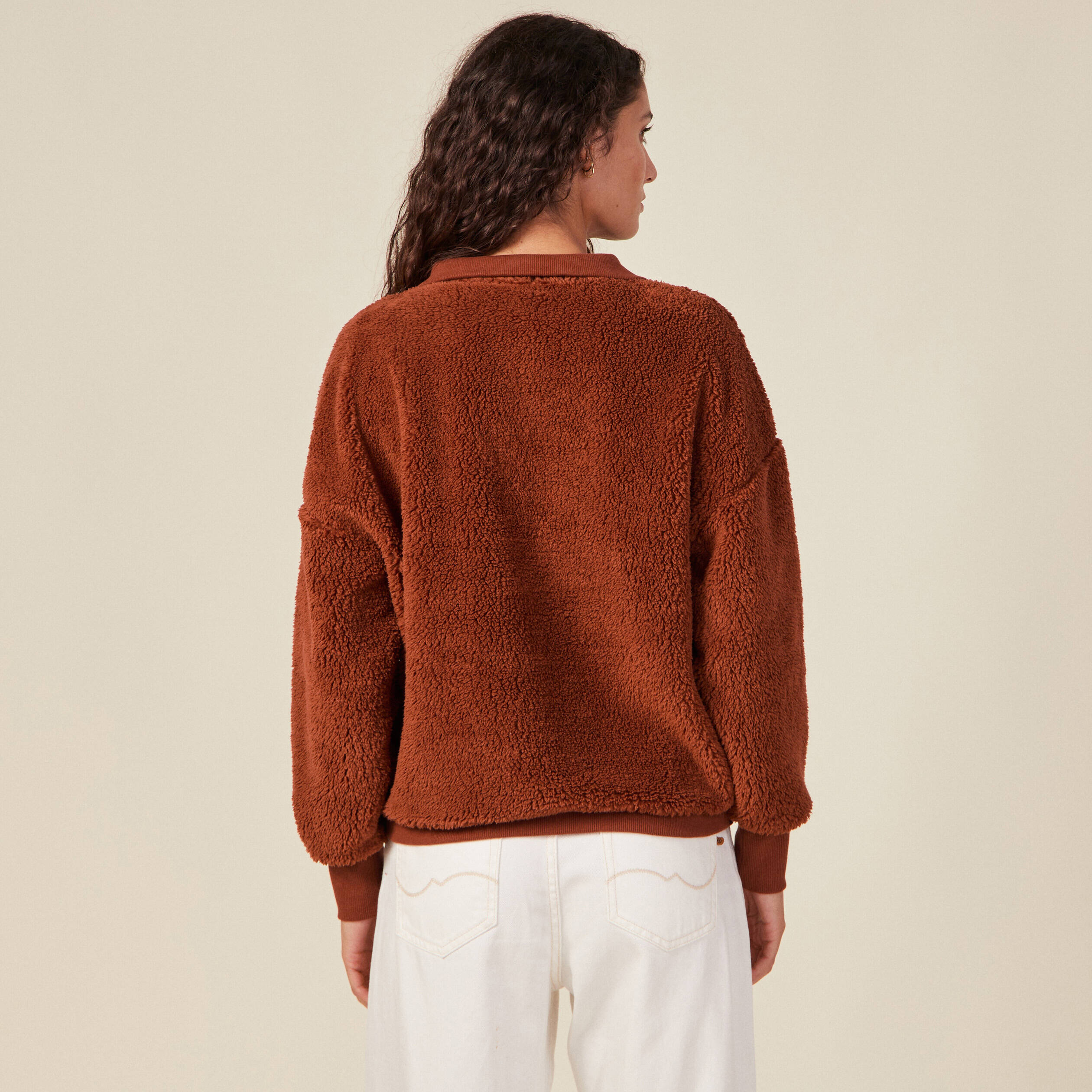sweat eco responsable rouge fonce femme Sweat éco-responsable rouge foncé femme