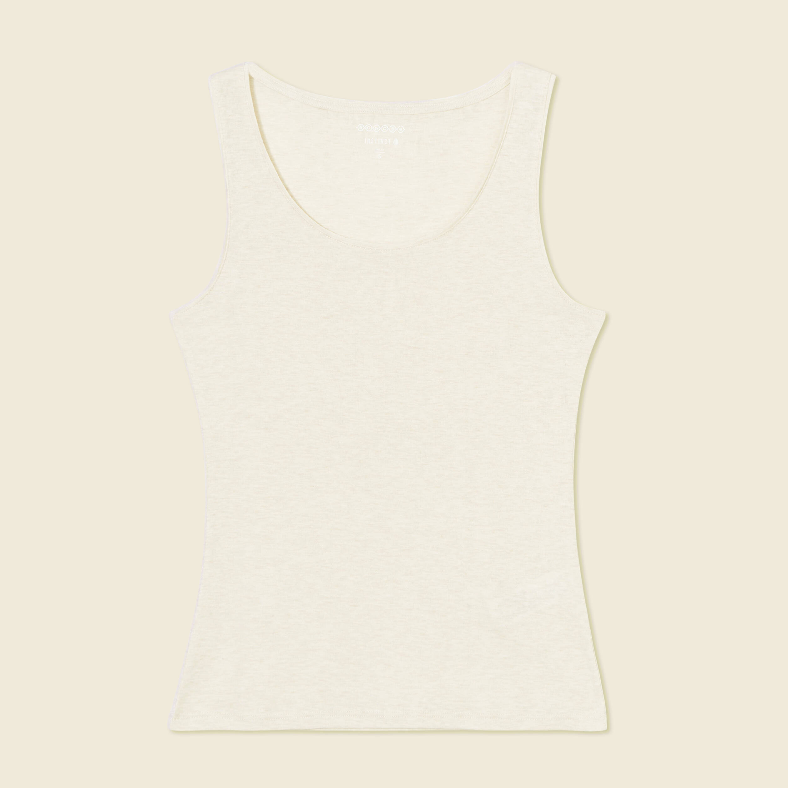 D&eacute;bardeur cintr&eacute; d&eacute;collet&eacute; sans manches beige femme