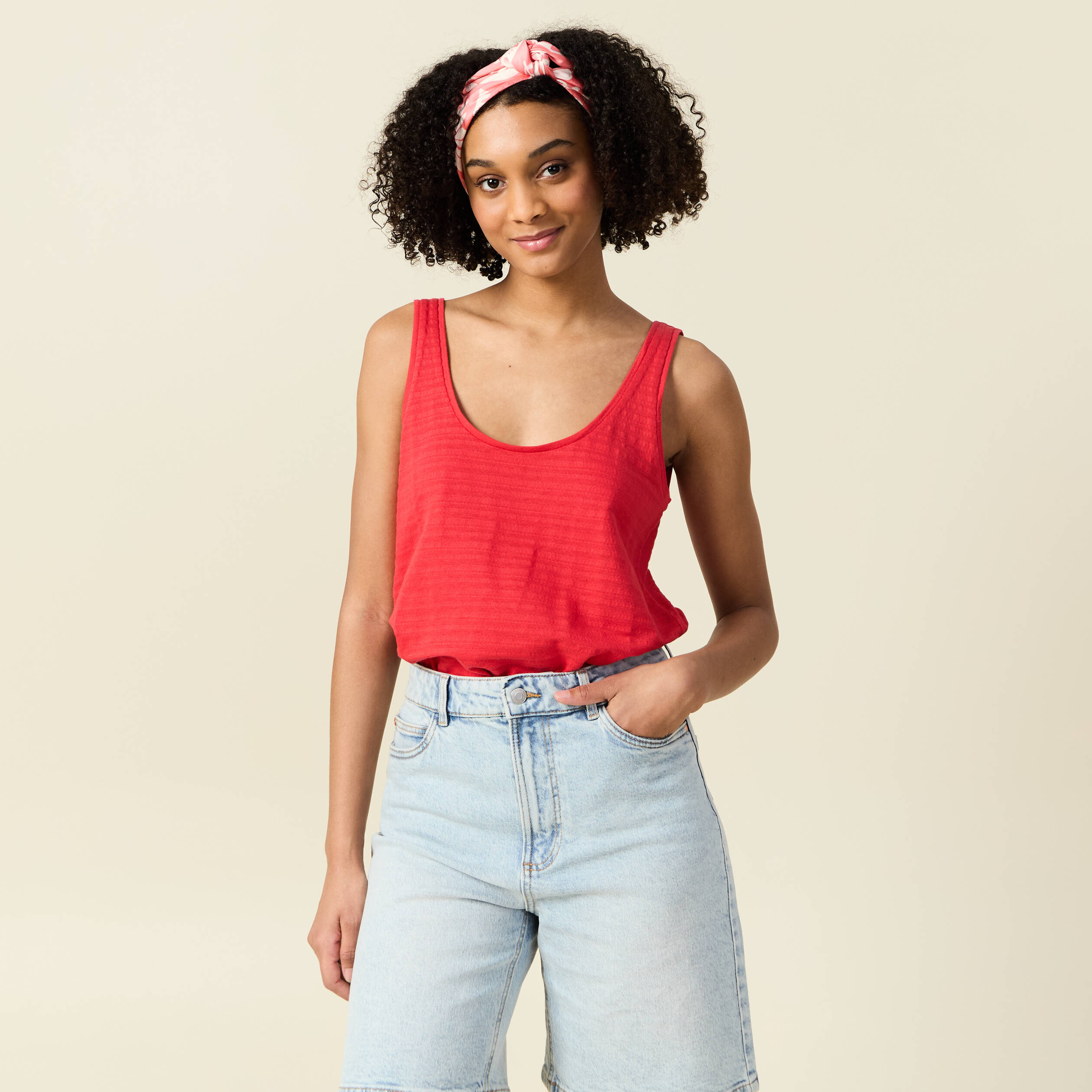debardeur sans manches rouge femme Débardeur sans manches rouge femme