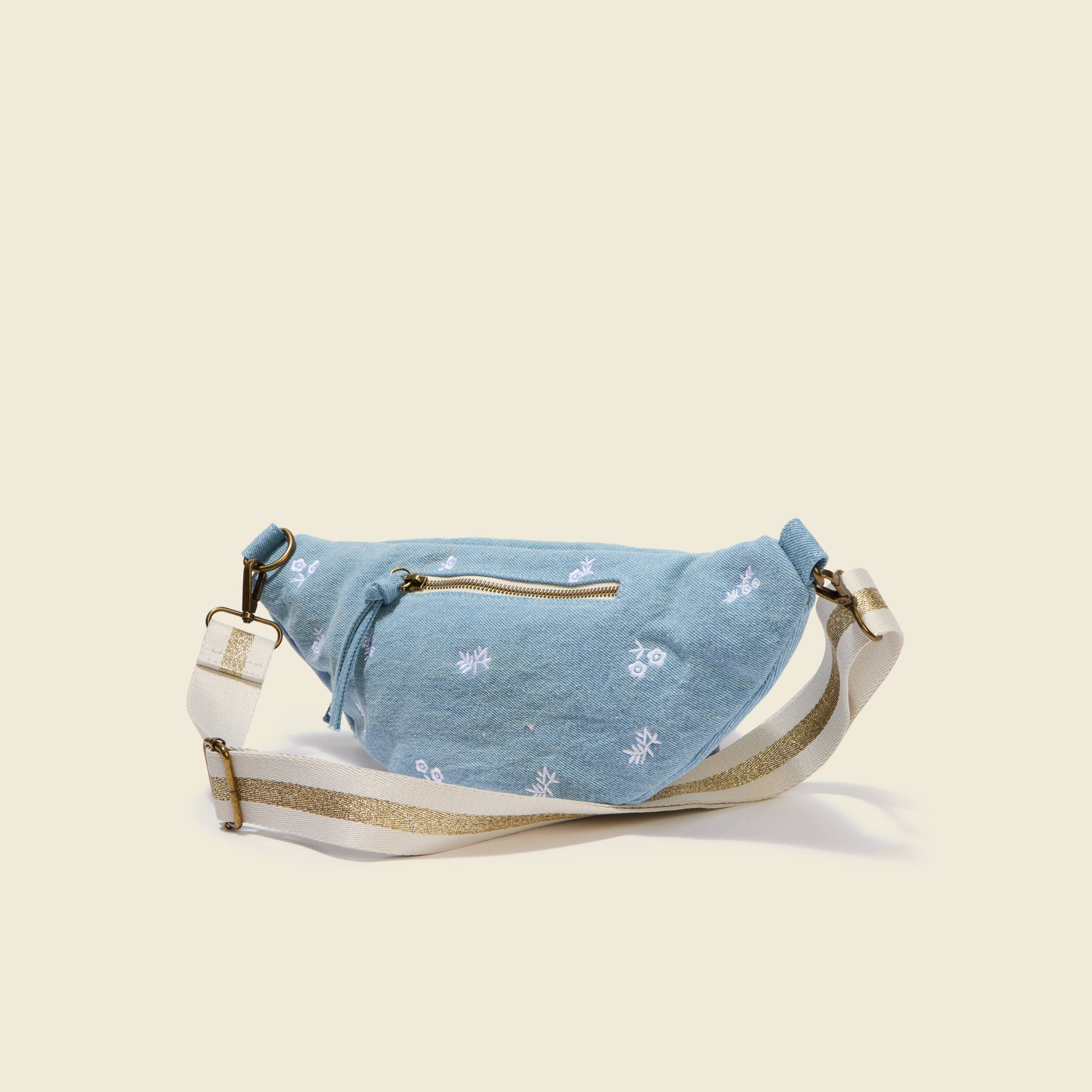 Banane en jeans avec doublure denim stone femme