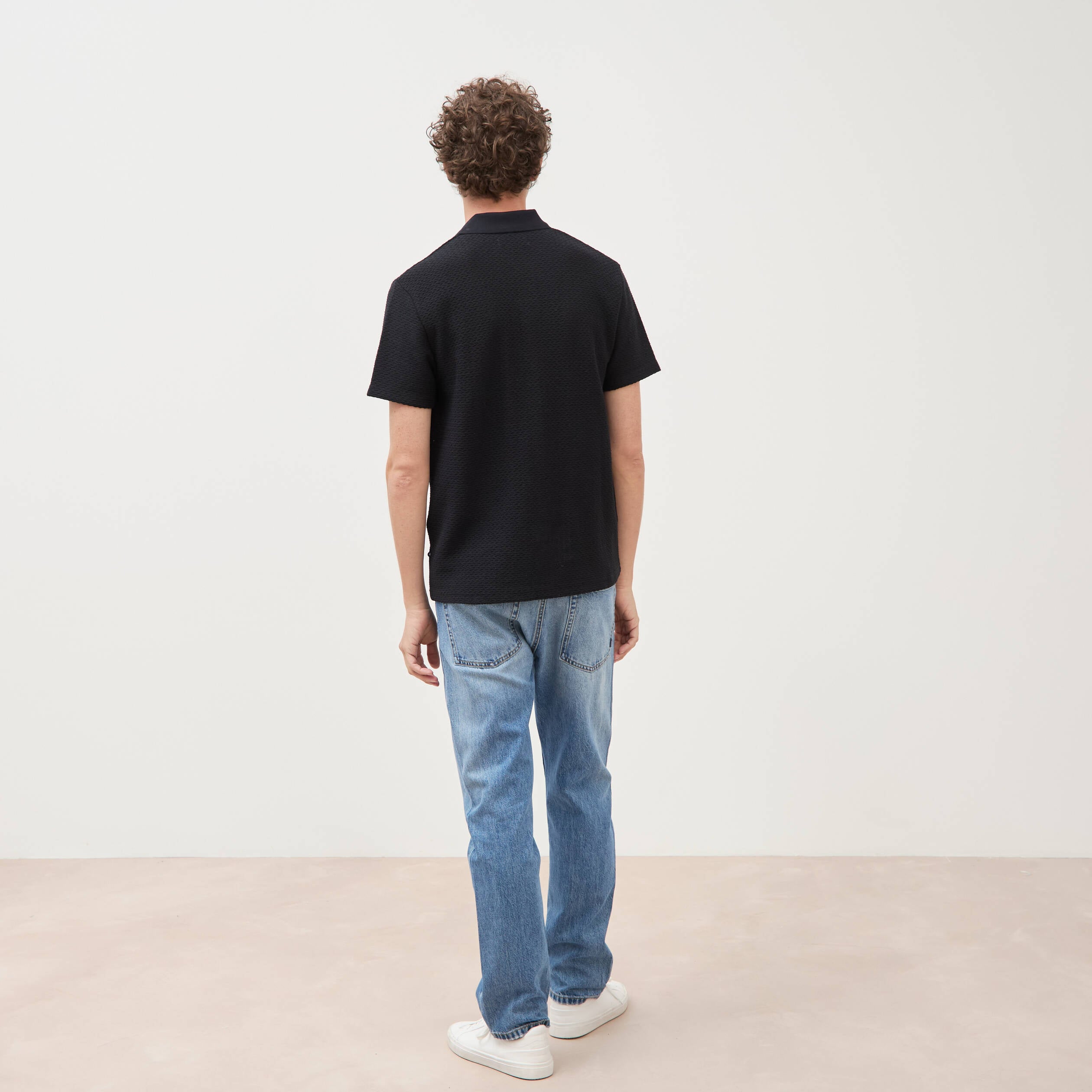 Polo manches courtes noir homme