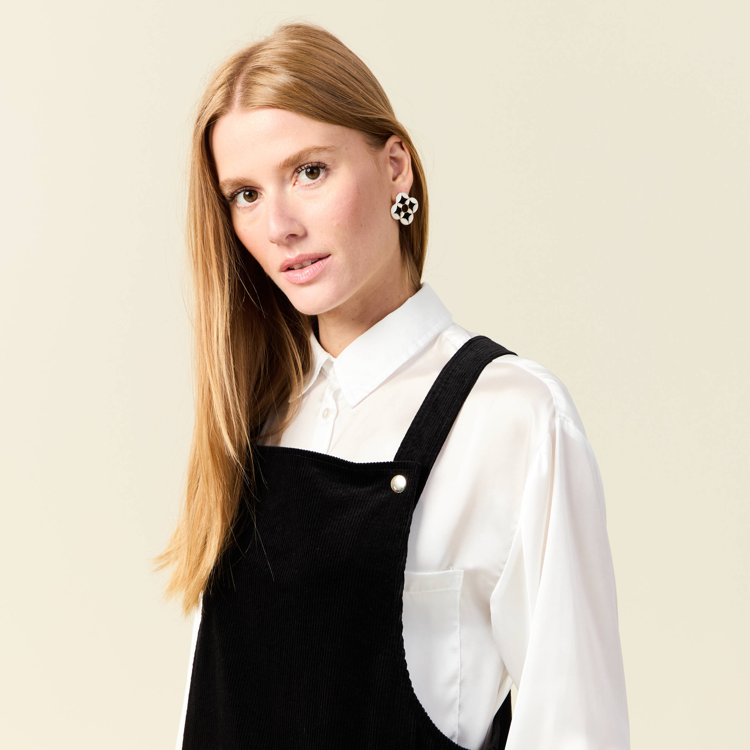 Velours Côtelé Robe Salopette Velour Noir Salopette Velours Noir