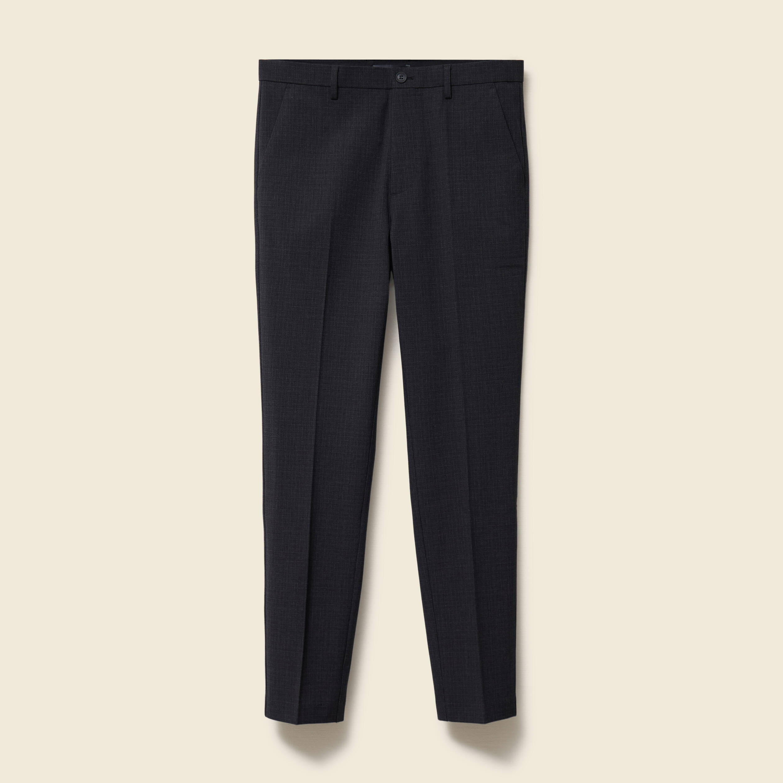 Pantalon chino droit longueur 32 noir homme