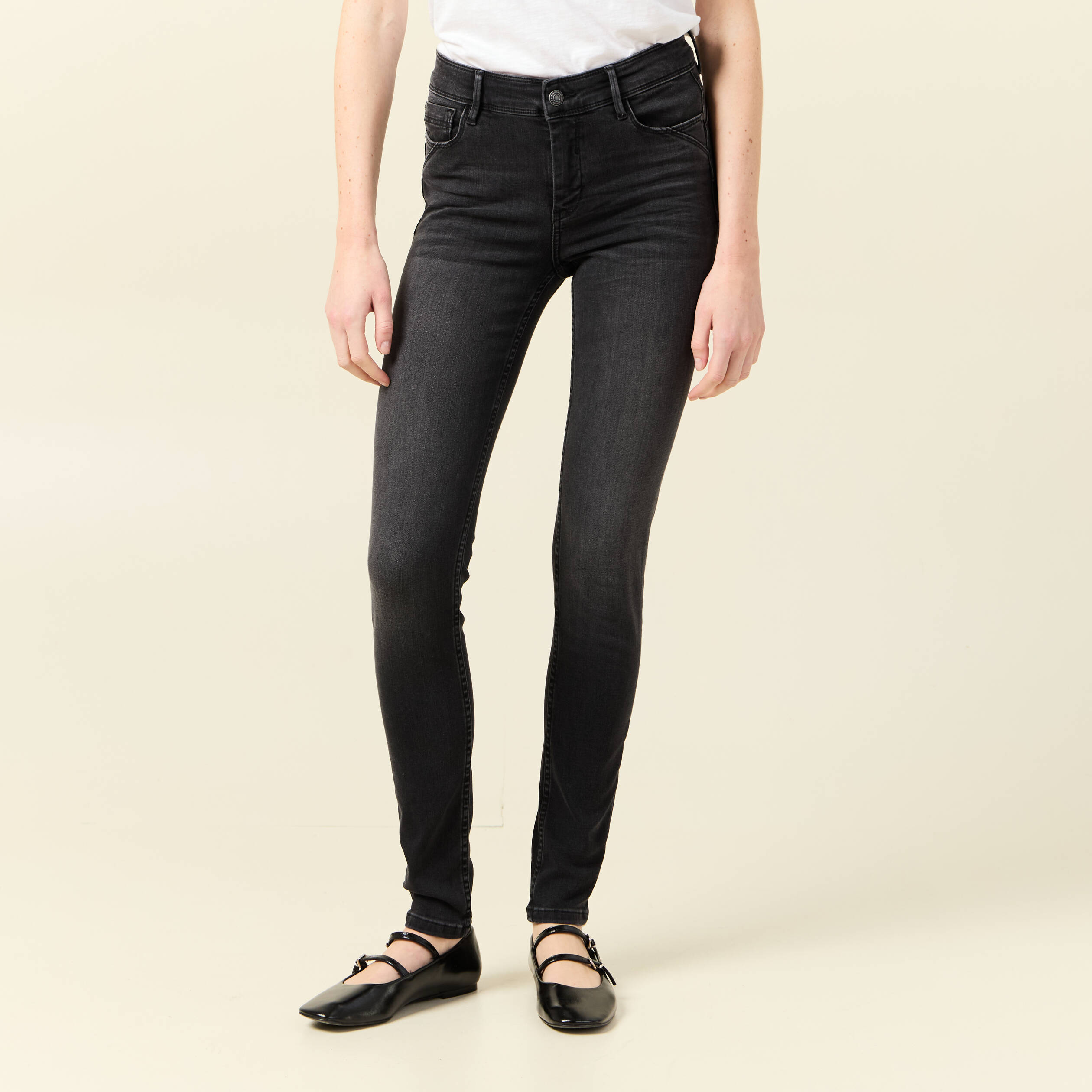 jeans marylin skinny push up denim gris femme Jeans Marylin - skinny push up denim gris femme