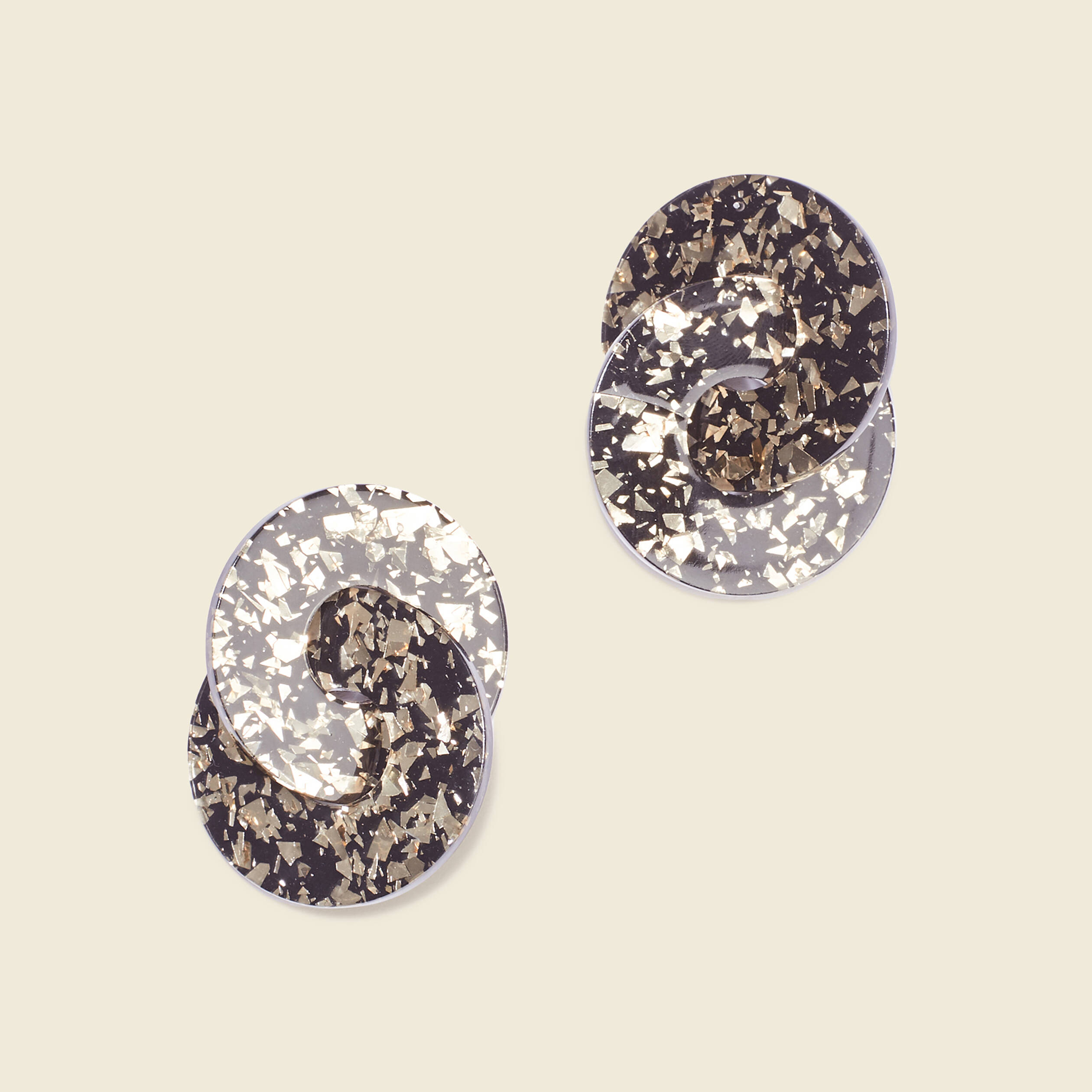 Boucles d'oreilles clous noir femme