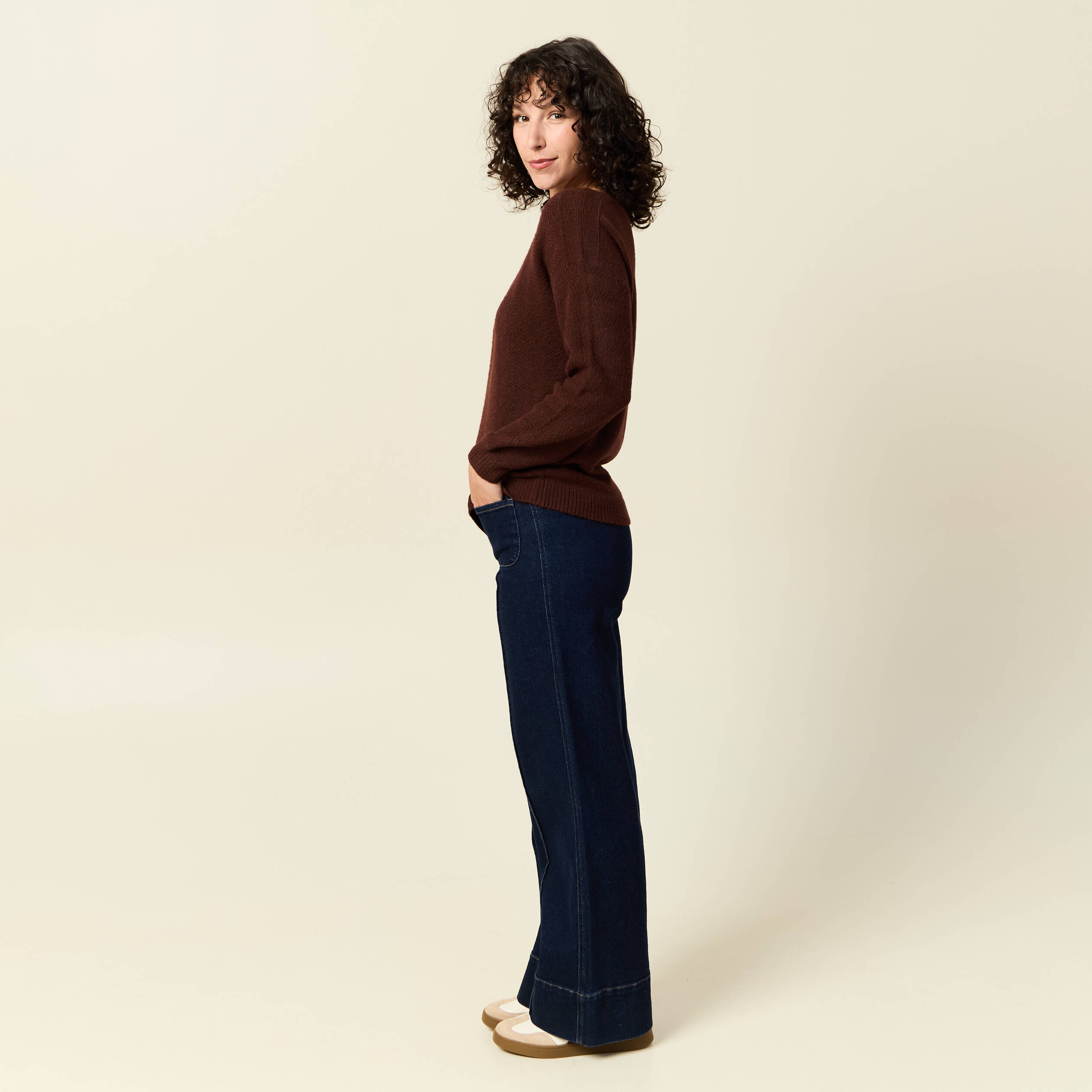 pull manches longues marron femme Pull manches longues marron femme
