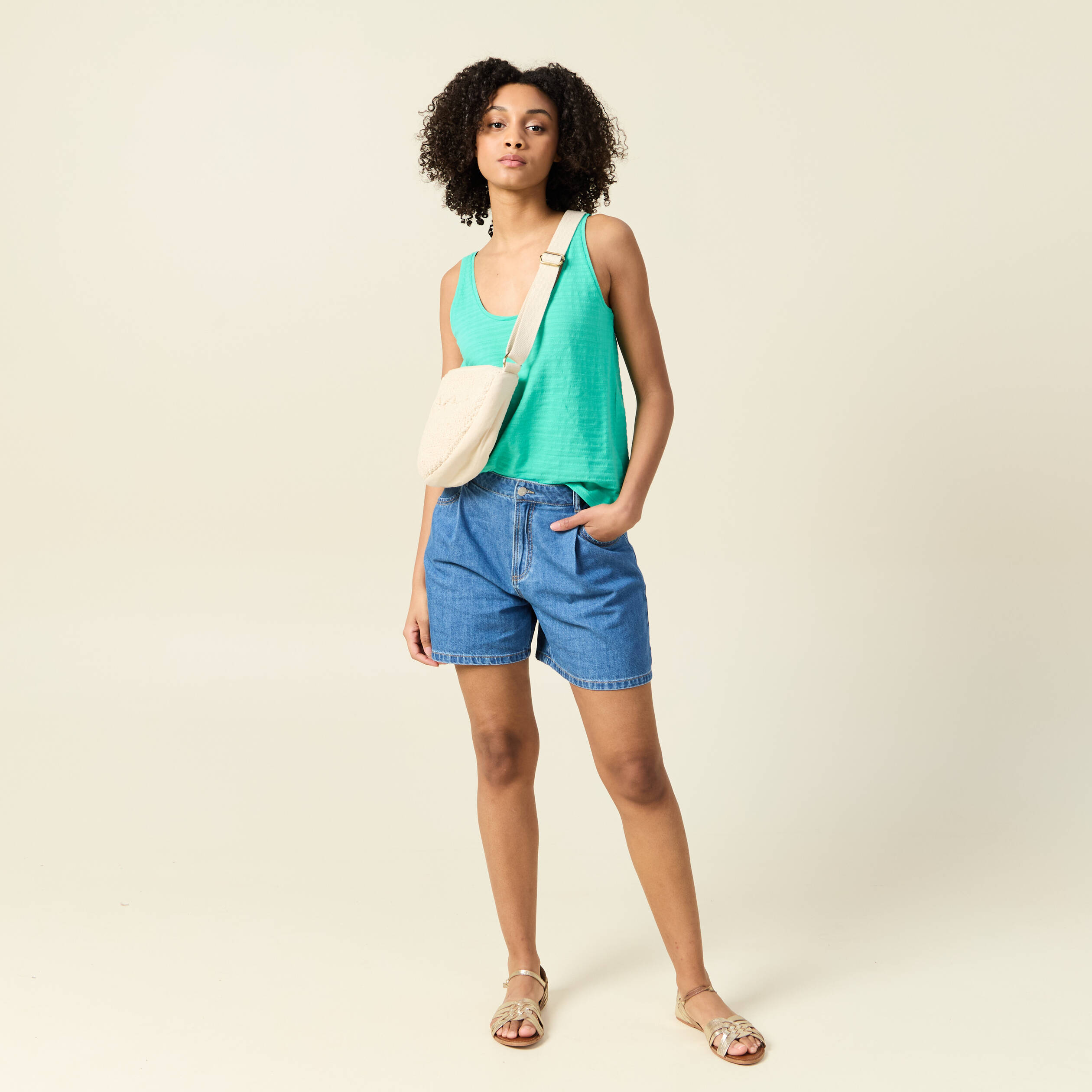 debardeur sans manches vert turquoise femme Débardeur sans manches vert turquoise femme