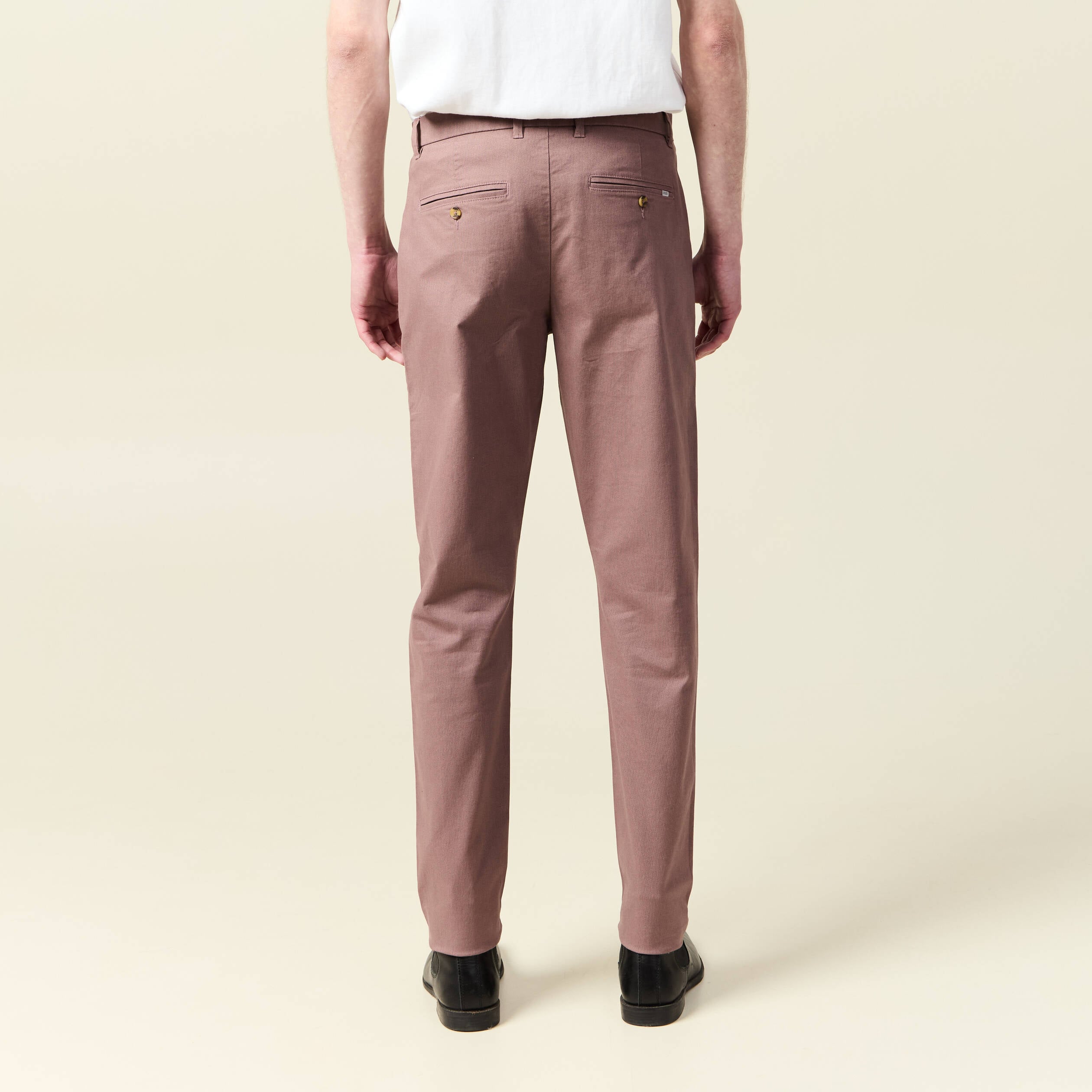 Pantalon chino slim vieux rose homme