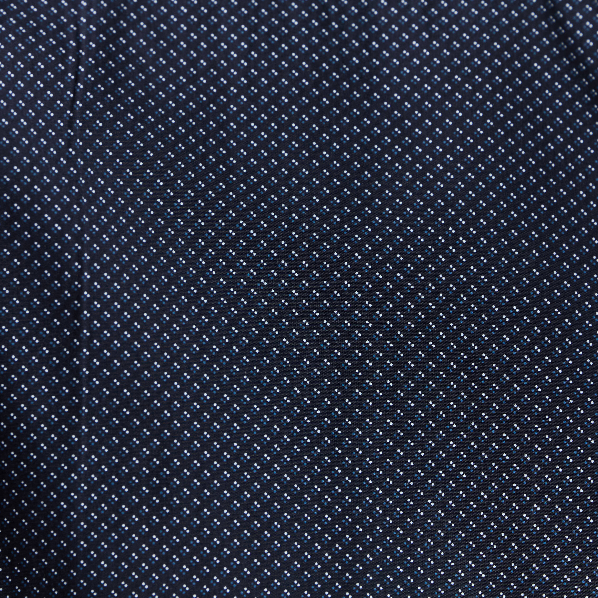 Chemise cintr&eacute;e en coton manches longues bleu marine homme