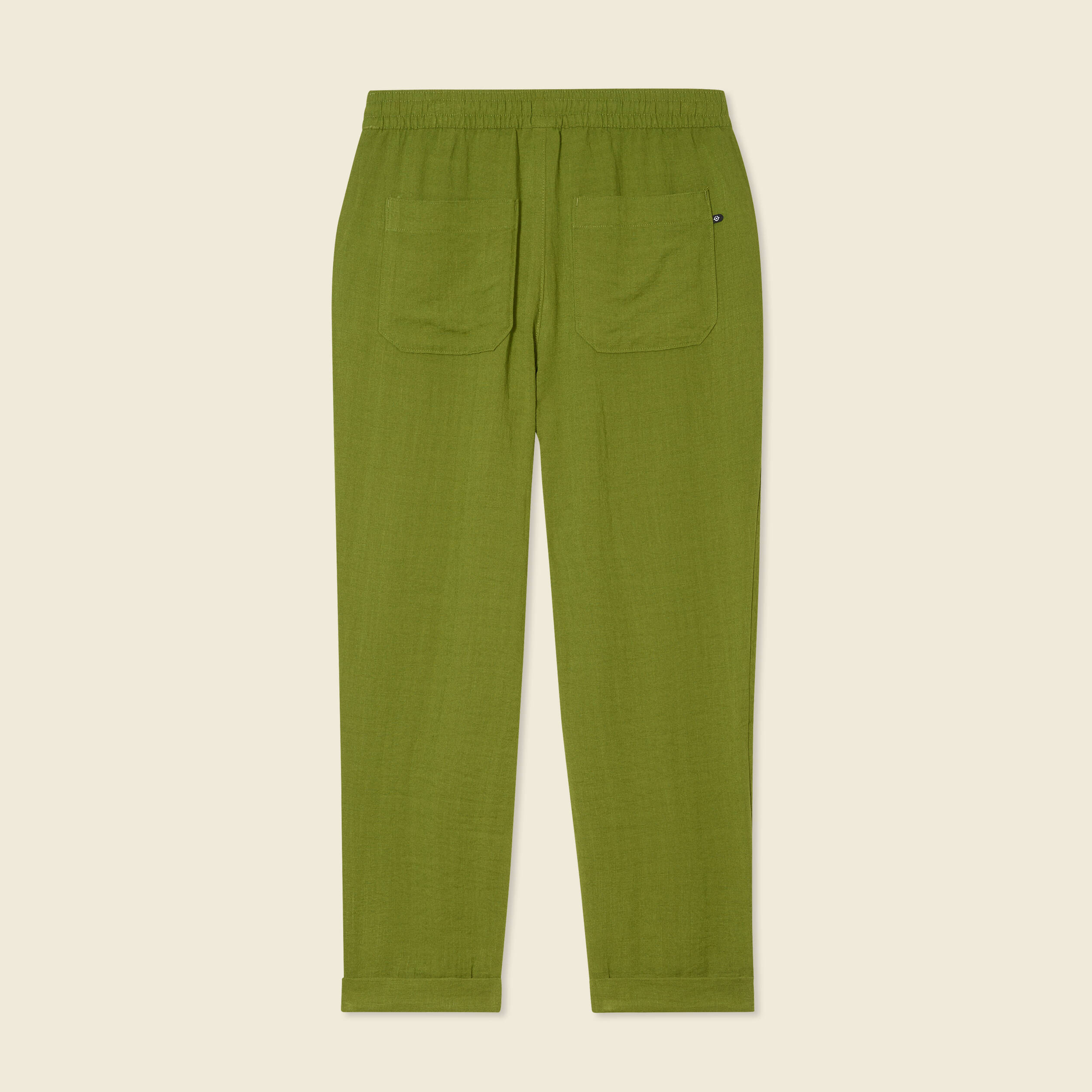 pantalon carotte fluide vert olive femme Pantalon carotte fluide vert olive femme