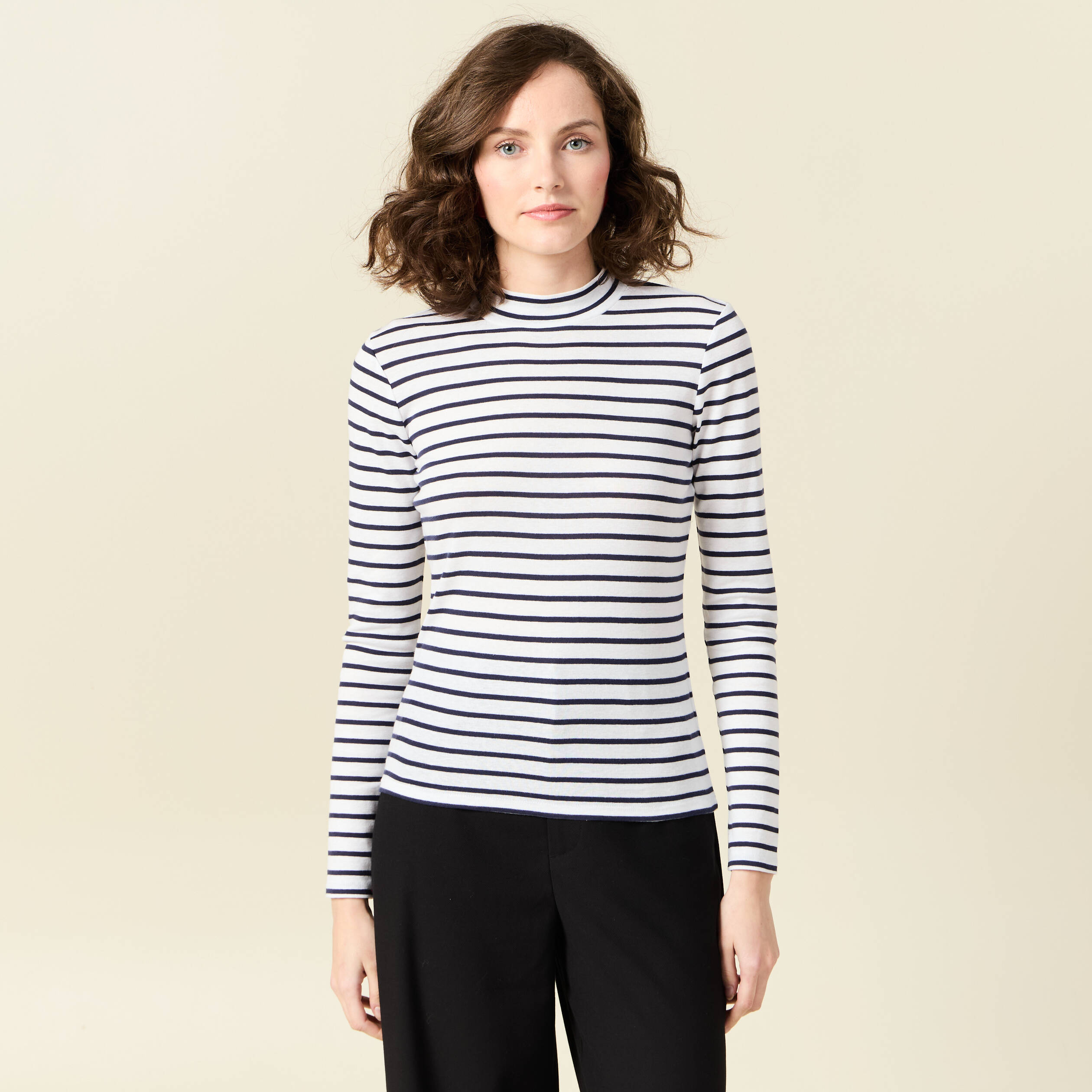 t shirt manches longues ecru femme T-shirt manches longues ecru femme