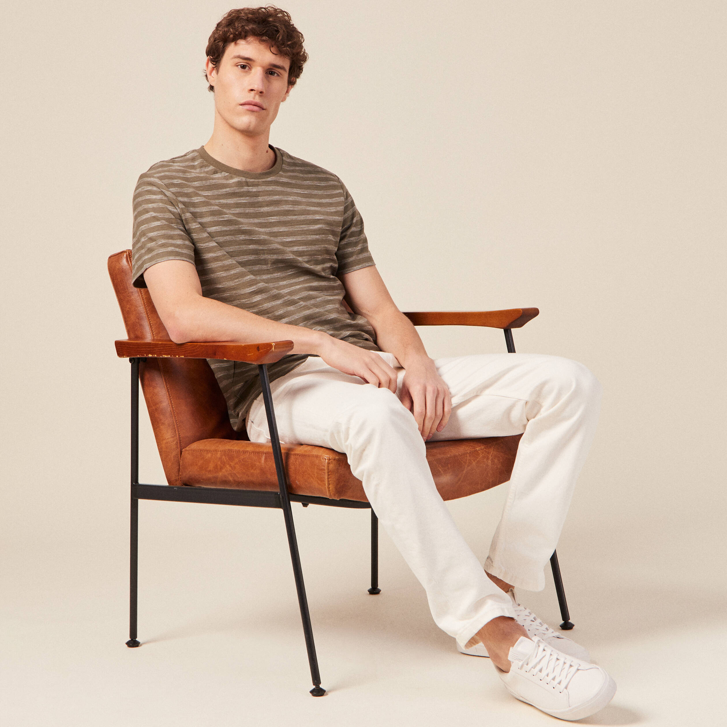 t shirt eco responsable vert kaki homme T-shirt éco-responsable vert kaki homme
