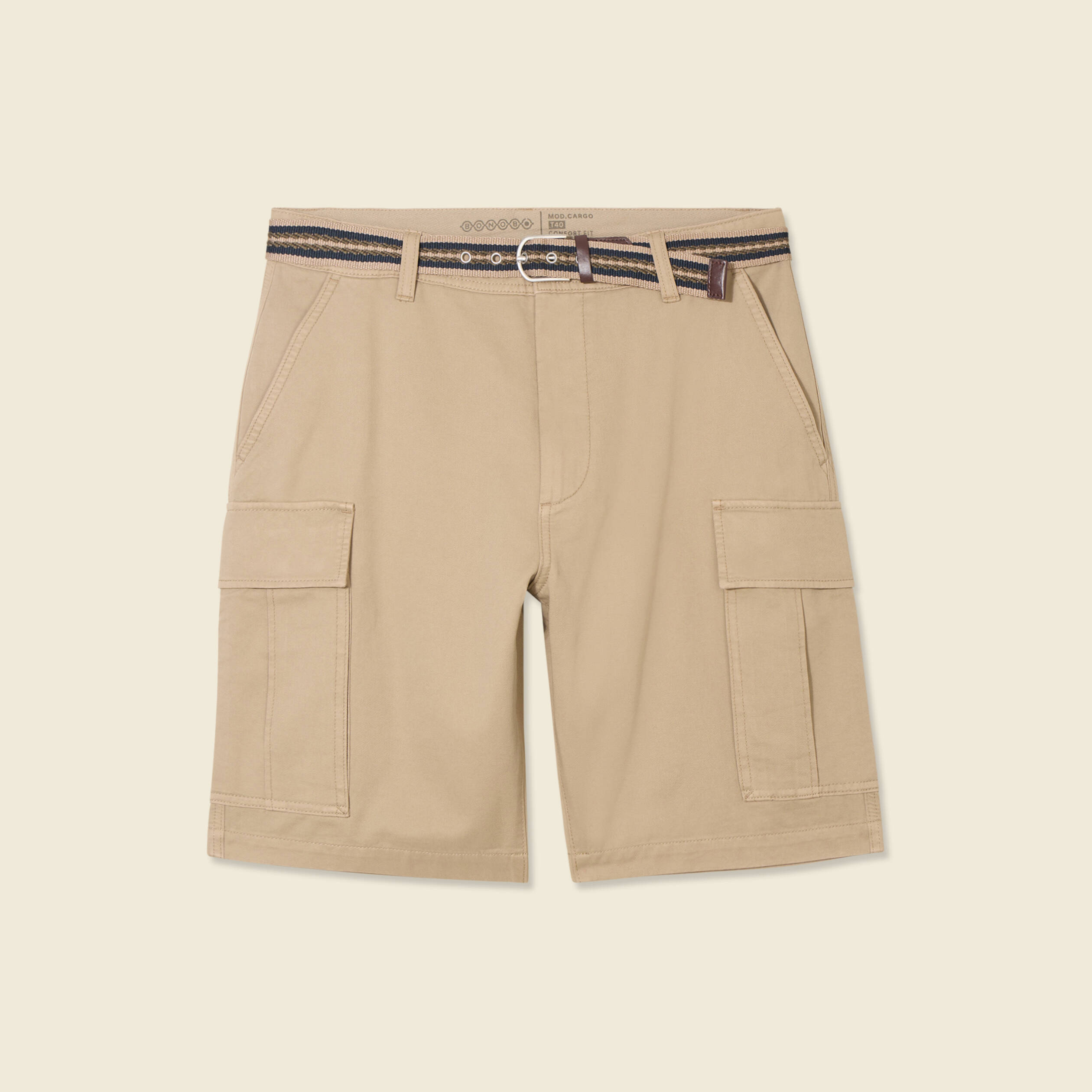 bermuda droit cargo ceinture gris homme Bermuda droit cargo ceinture gris homme