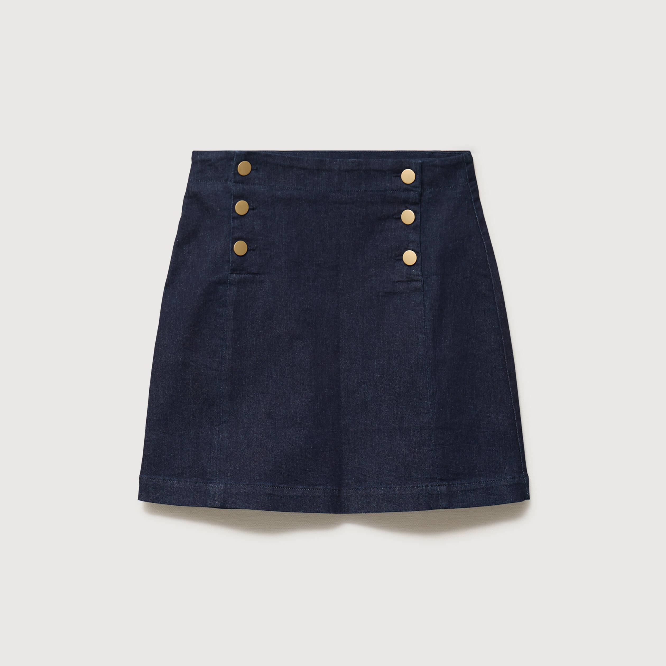 Jupe en jeans denim brut femme