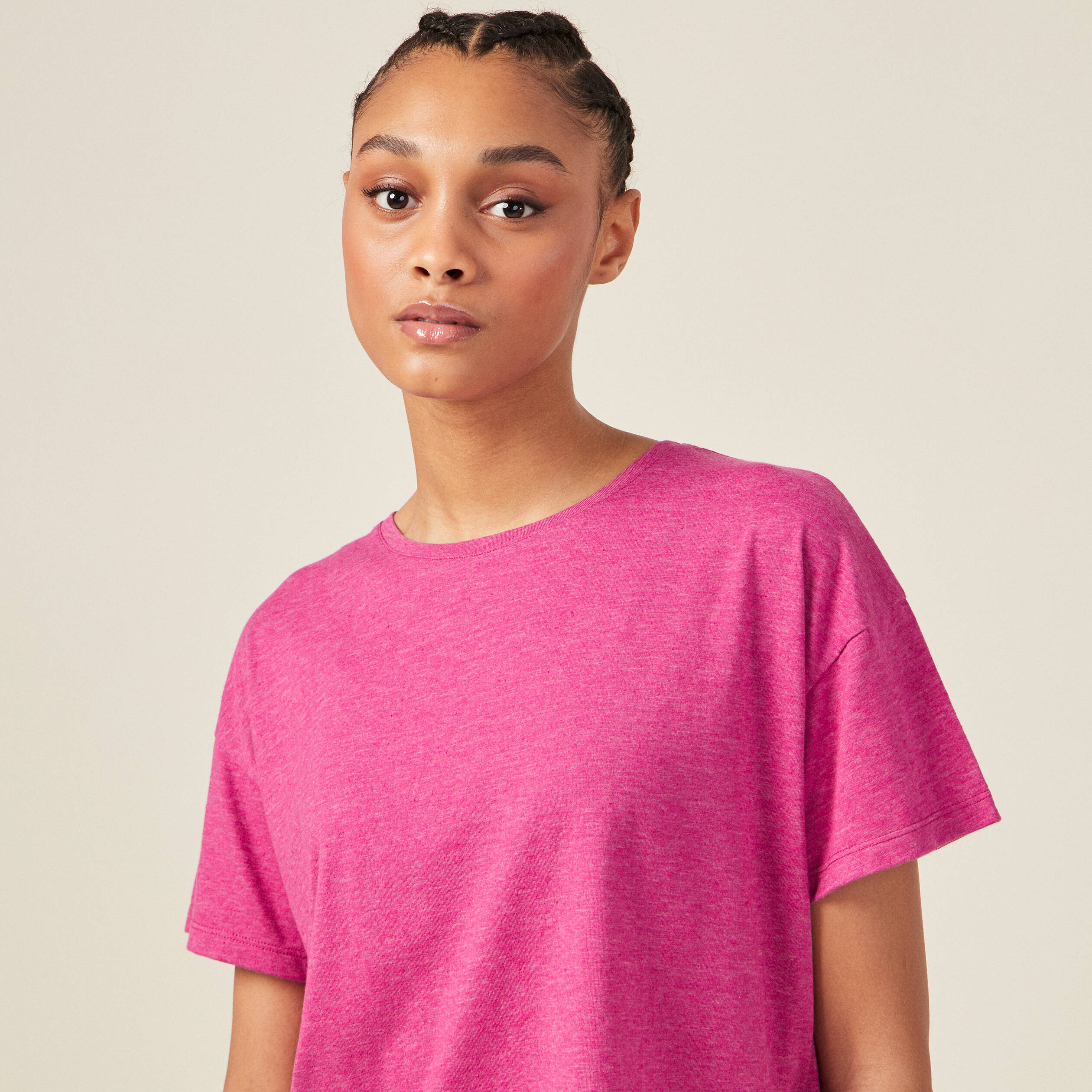 t shirt manches courtes violet clair femme T-shirt manches courtes violet clair femme