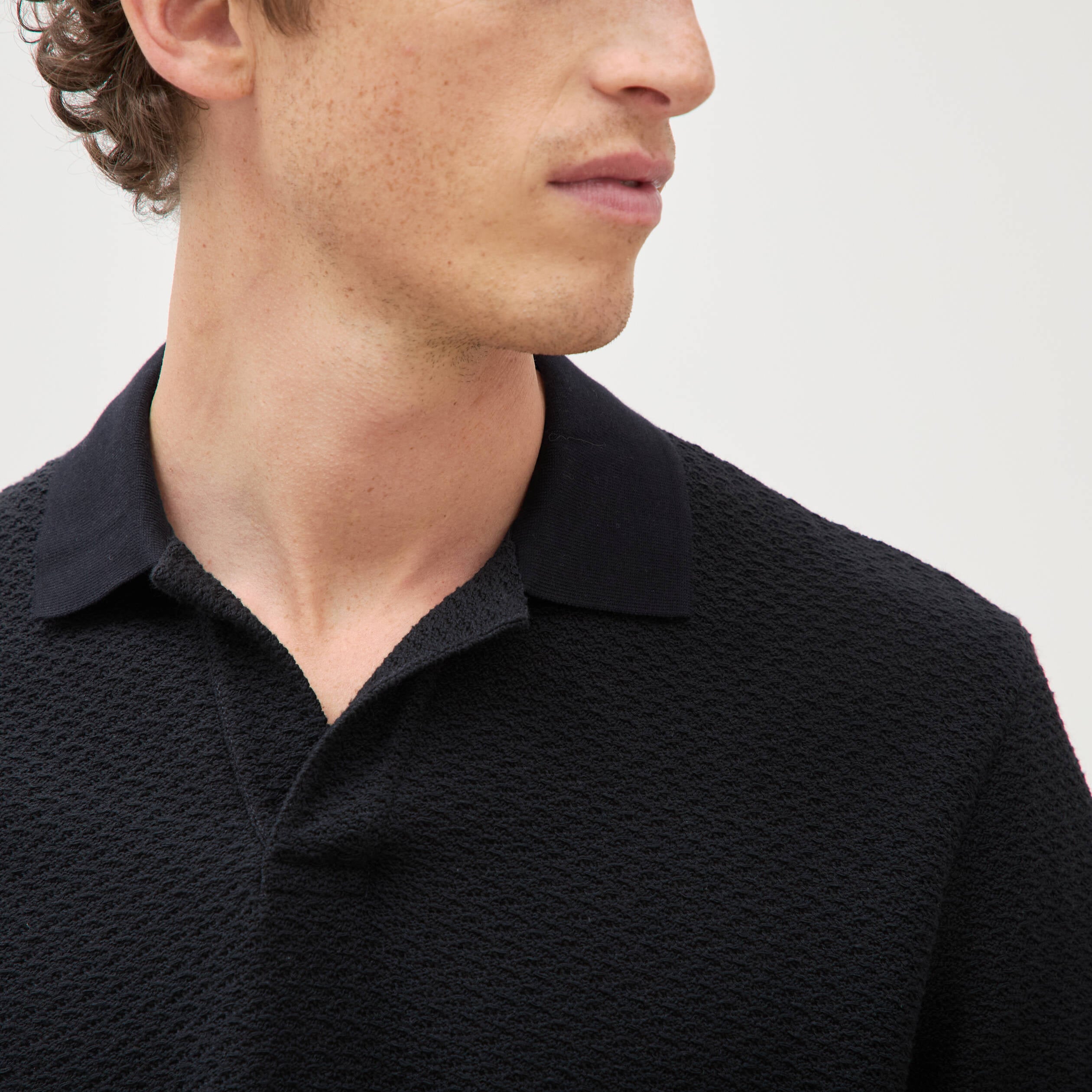 Polo manches courtes noir homme