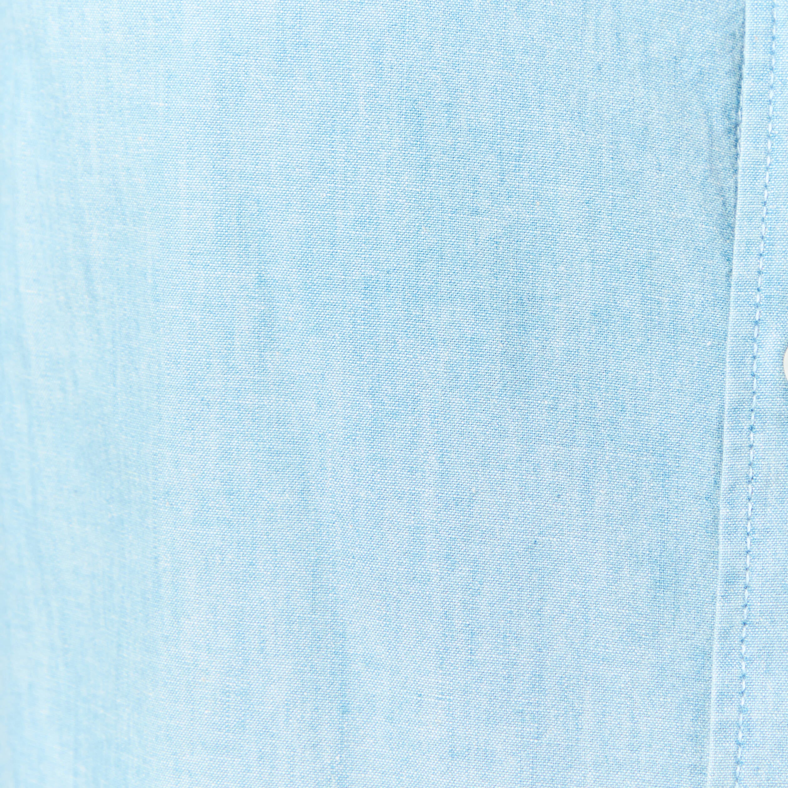 Chemise en coton manches longues denim bleach homme