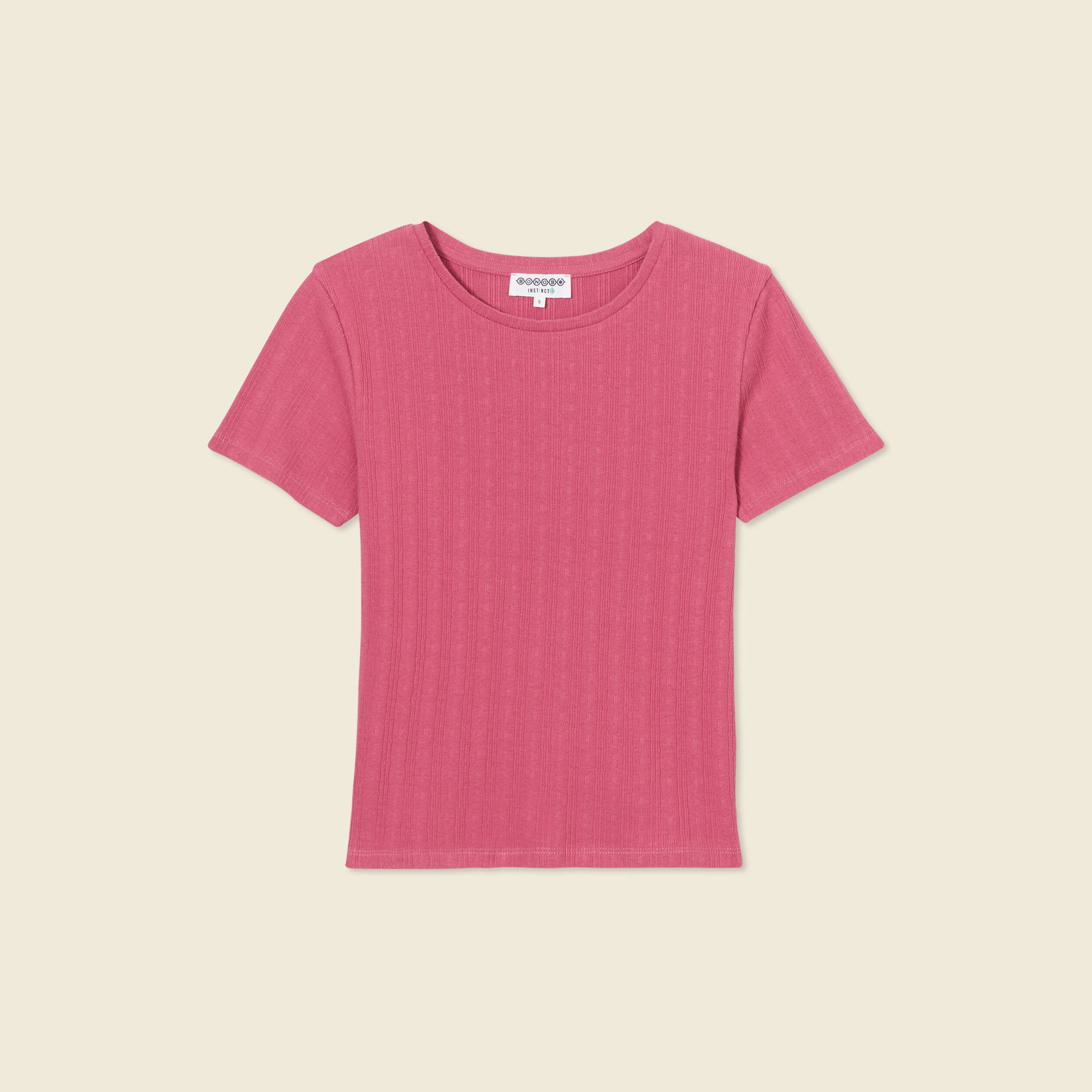 T-shirt manches courtes vieux rose femme