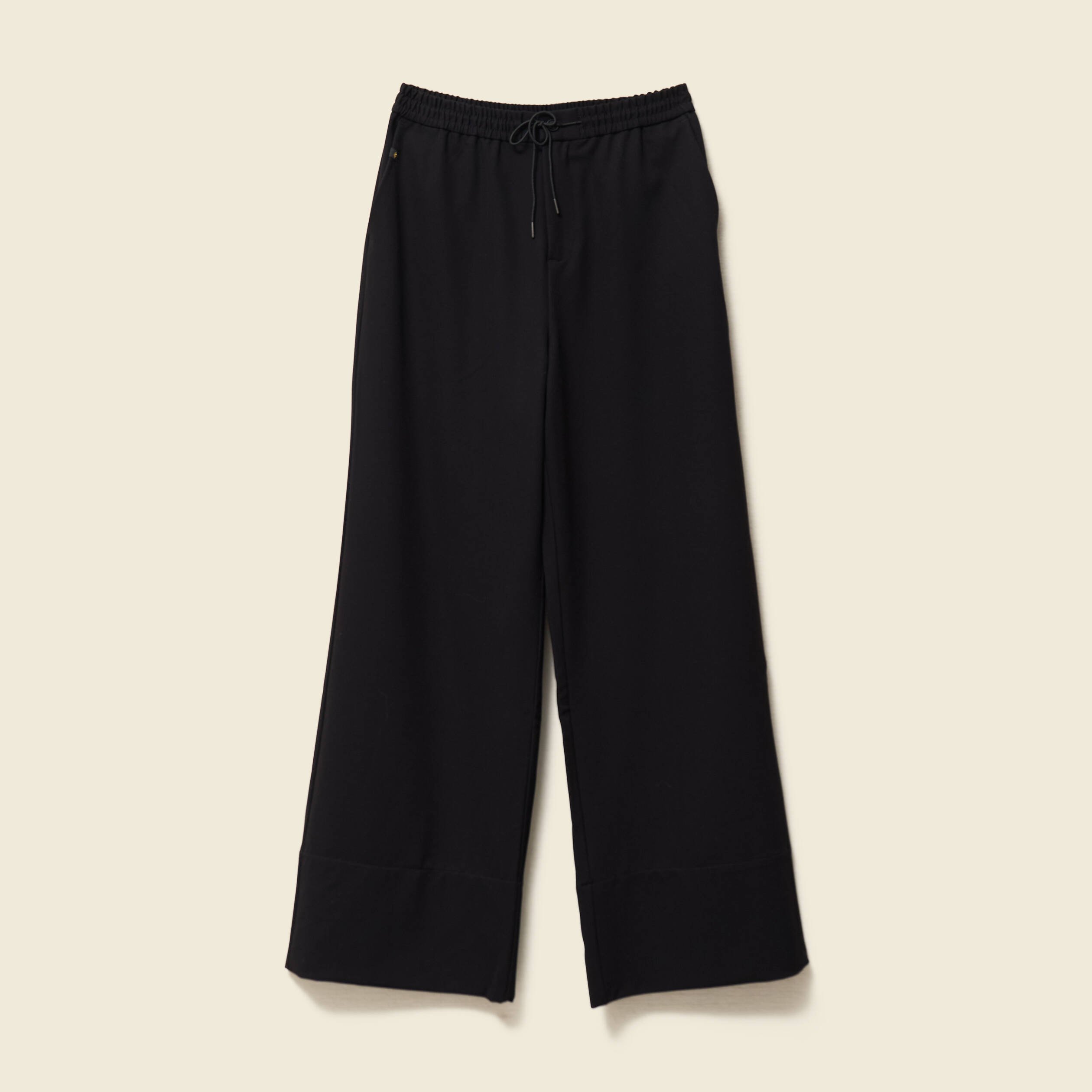 pantalon large elastique noir femme Pantalon large élastiqué noir femme