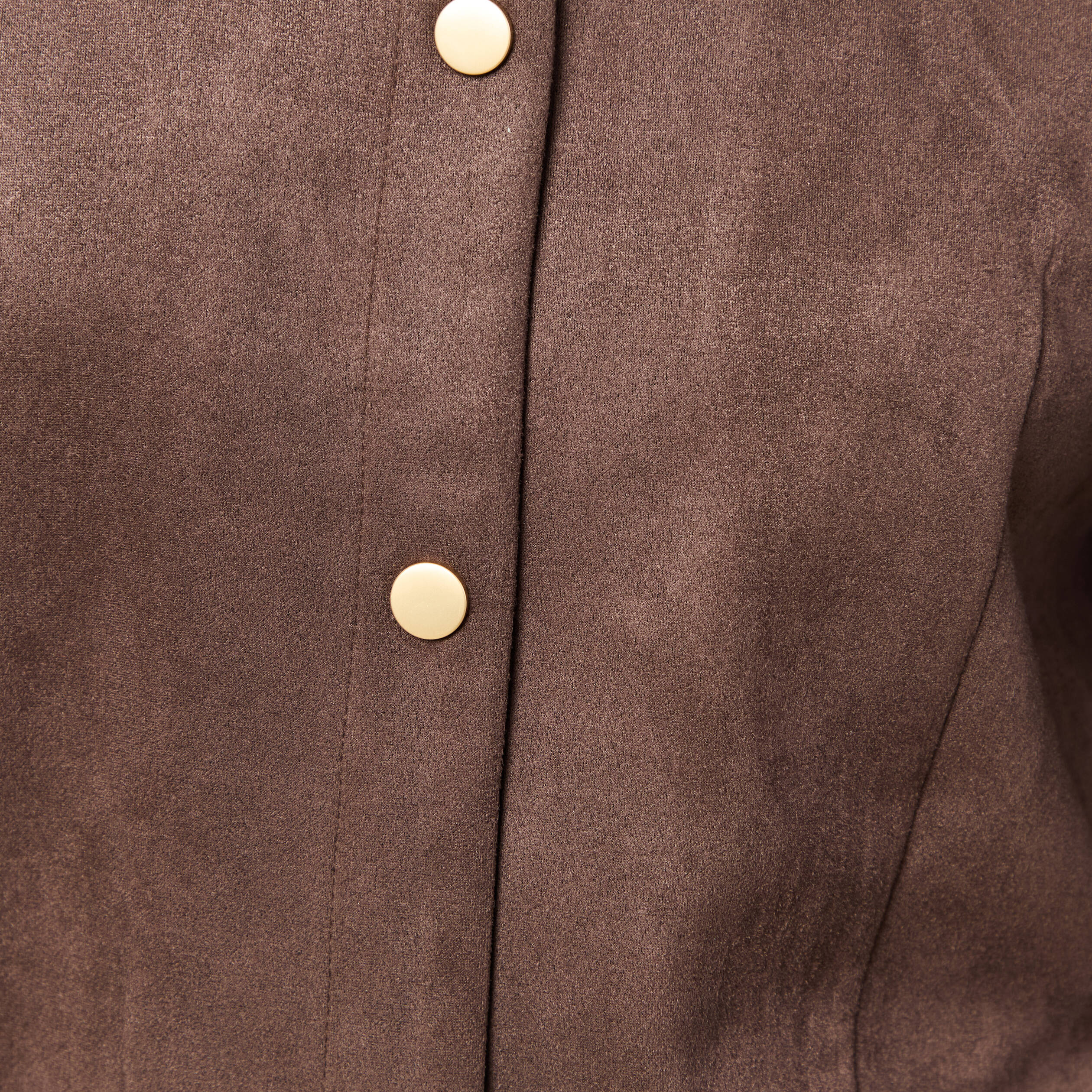 Veste oversize manches longues marron fonc&eacute; femme