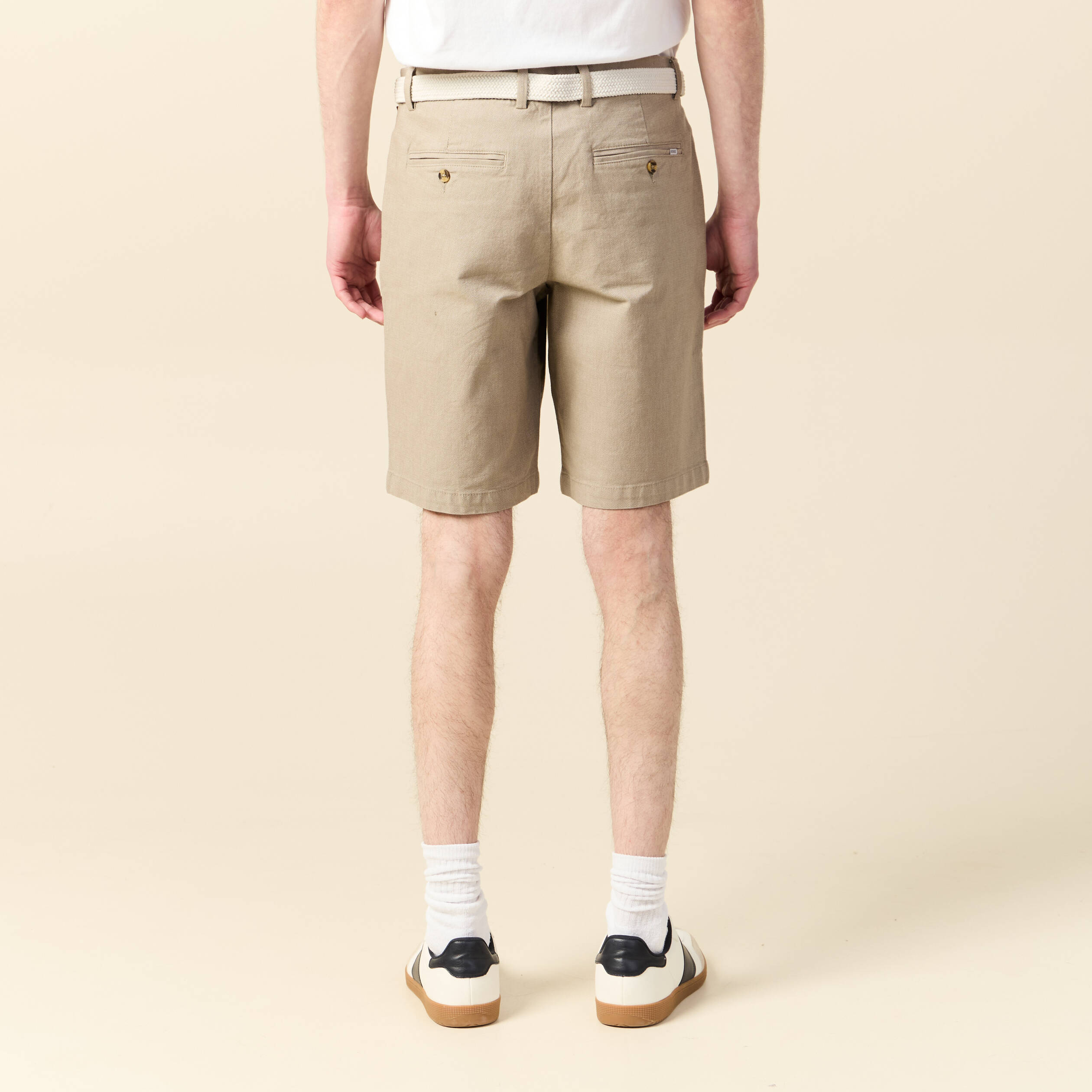 bermuda droit chino ceinture sable homme Bermuda droit chino ceinture sable homme