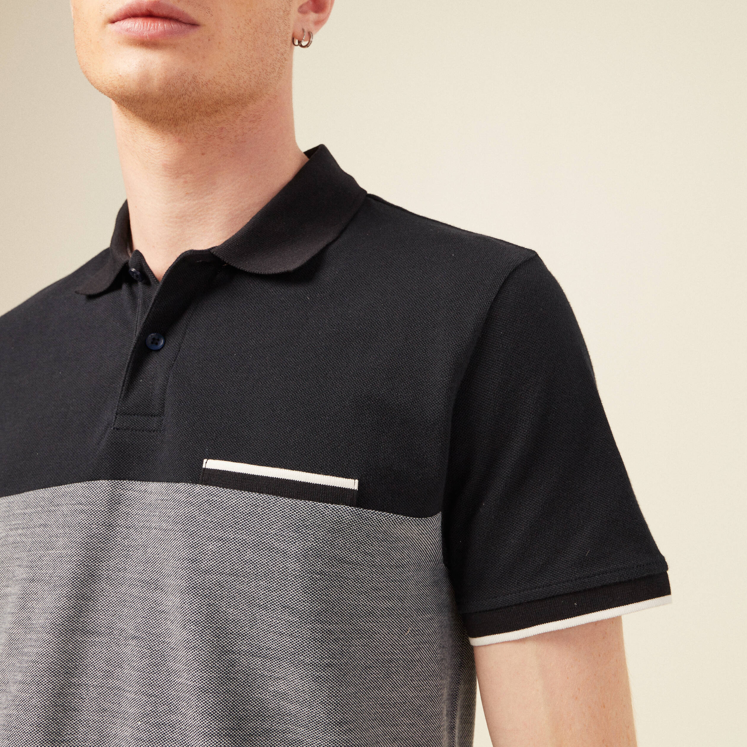 polo eco responsable bleu marine homme Polo éco-responsable bleu marine homme