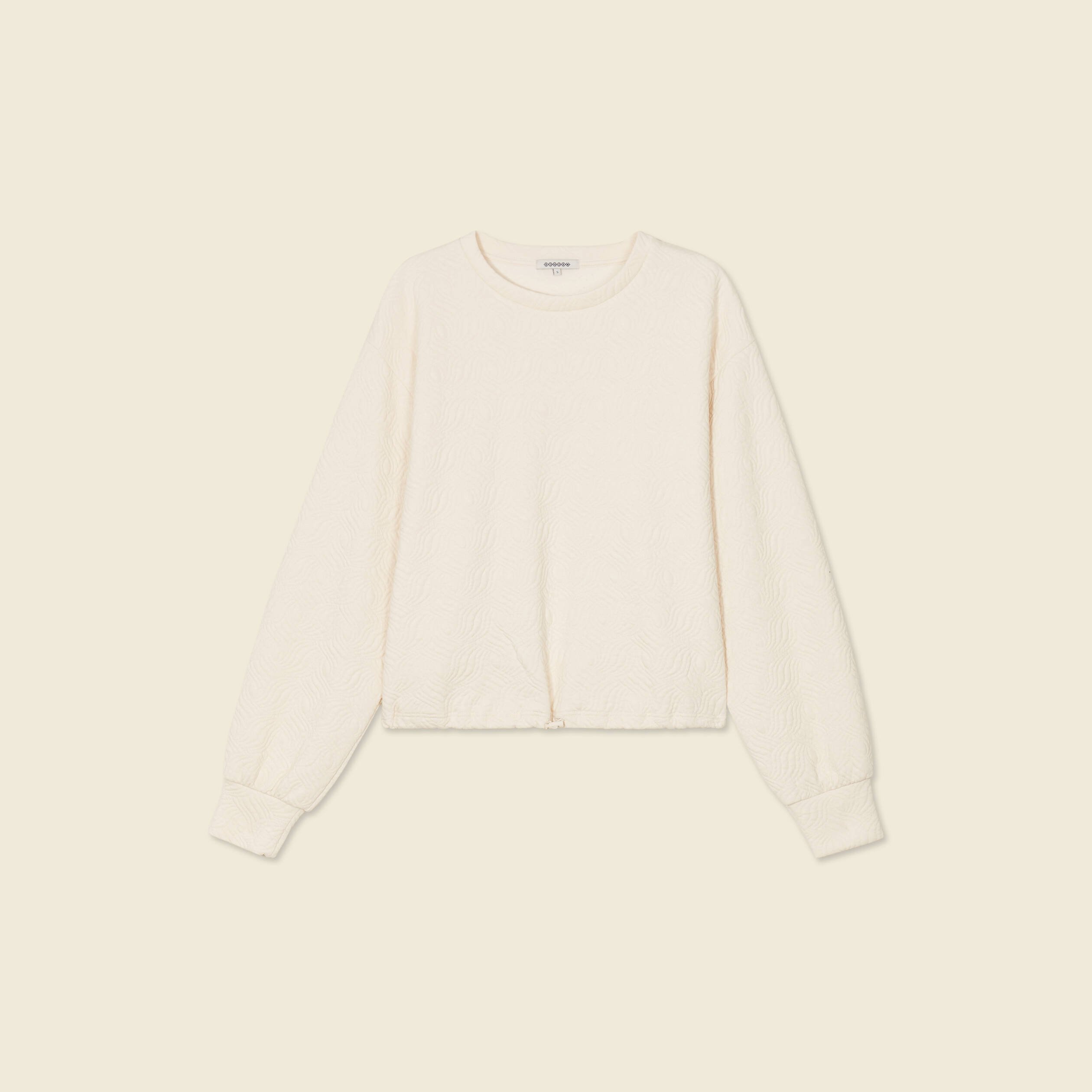 sweat manches longues ecru femme Sweat manches longues ecru femme