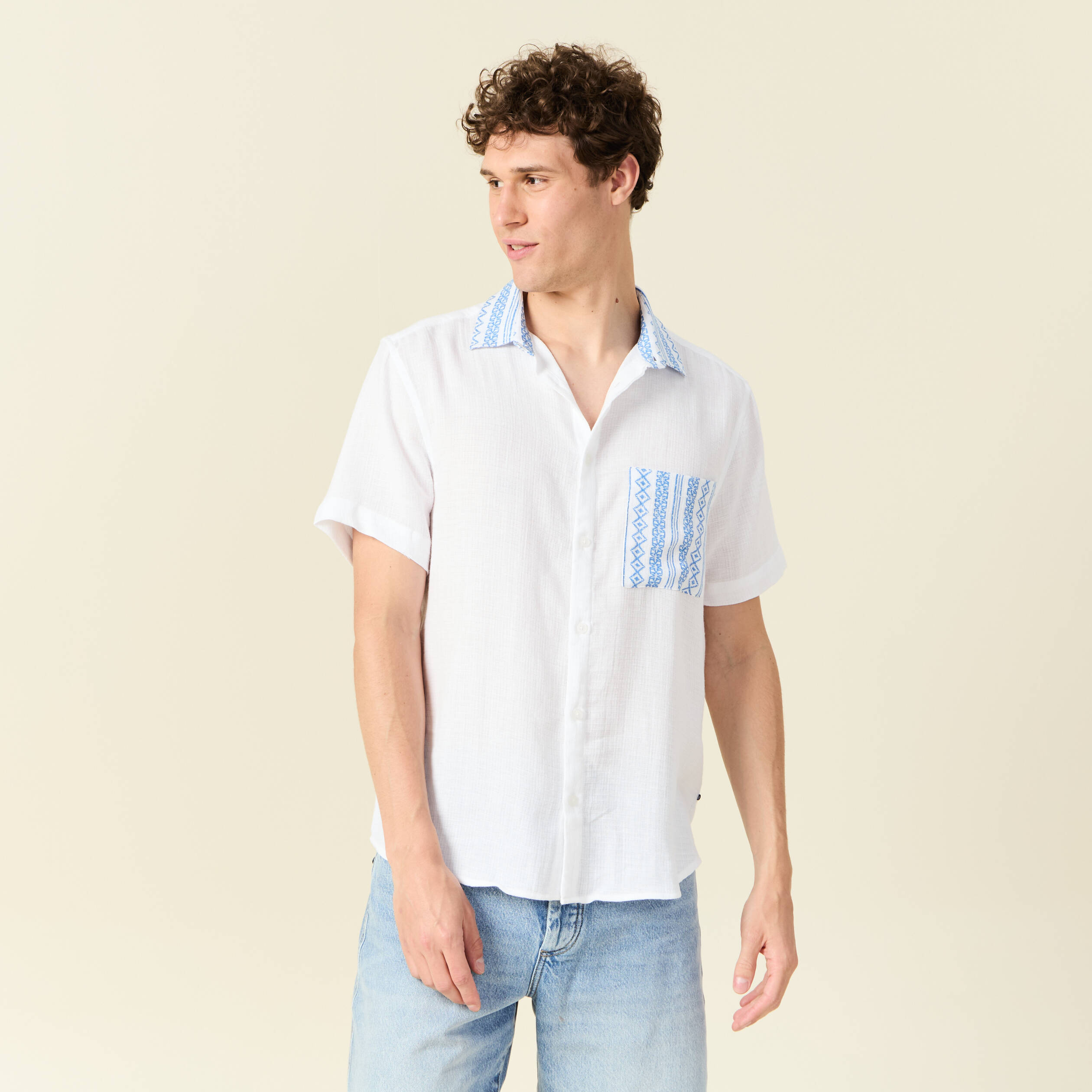 chemise manches courtes blanc homme Chemise manches courtes blanc homme